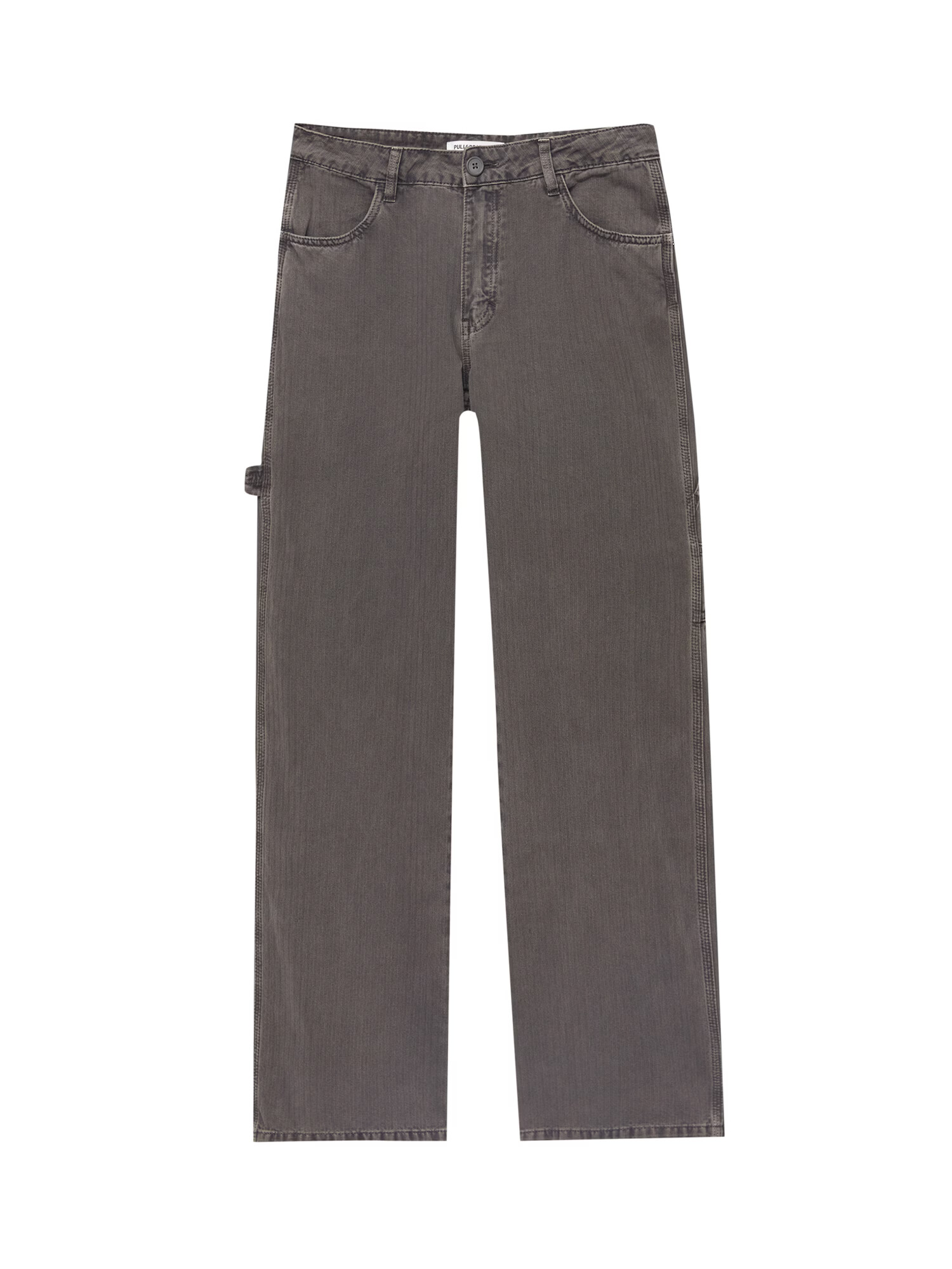 Pull&Bear Pantaloni gri grafit - Pled.ro