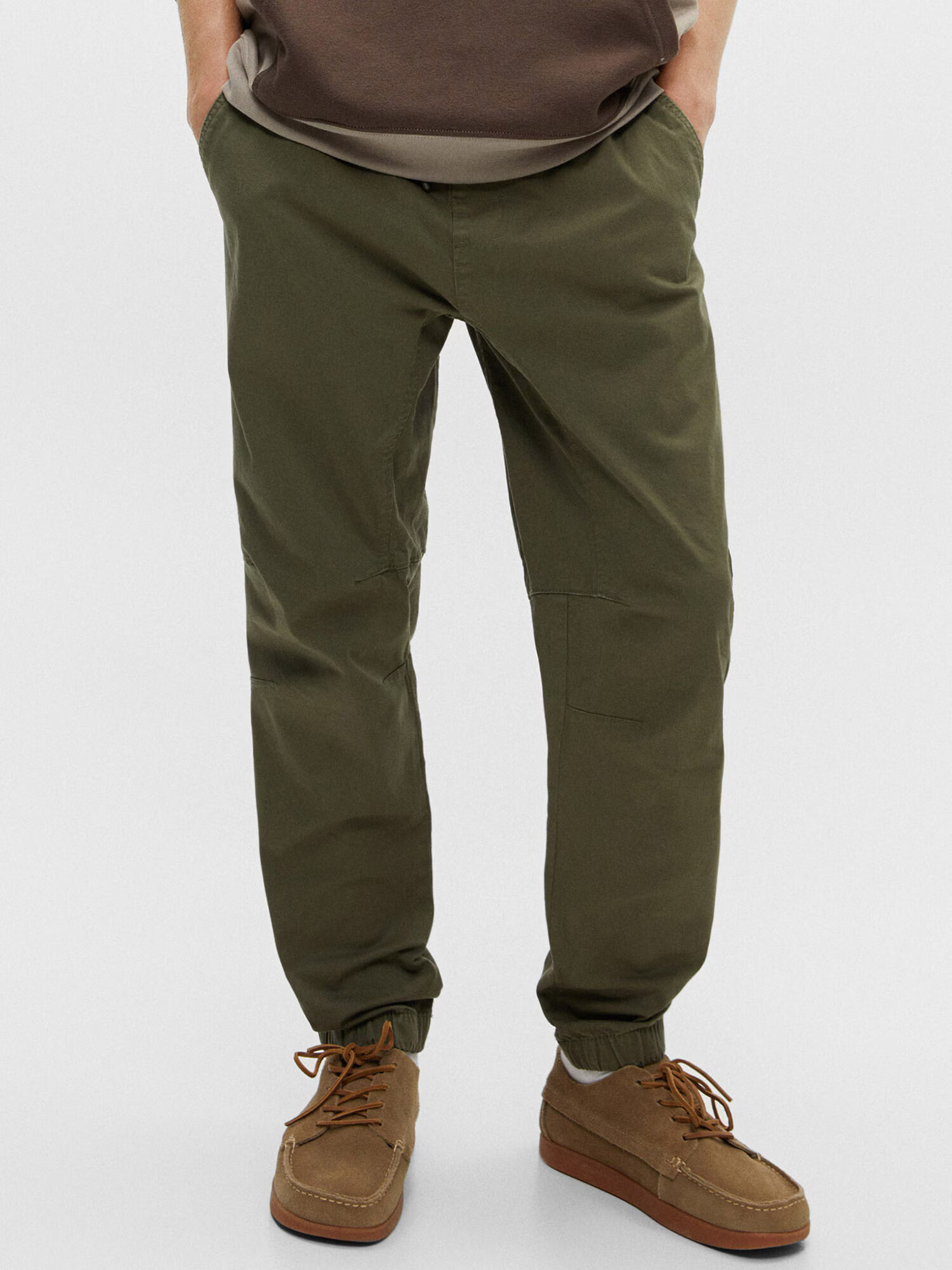 Pull&Bear Pantaloni kaki - Pled.ro