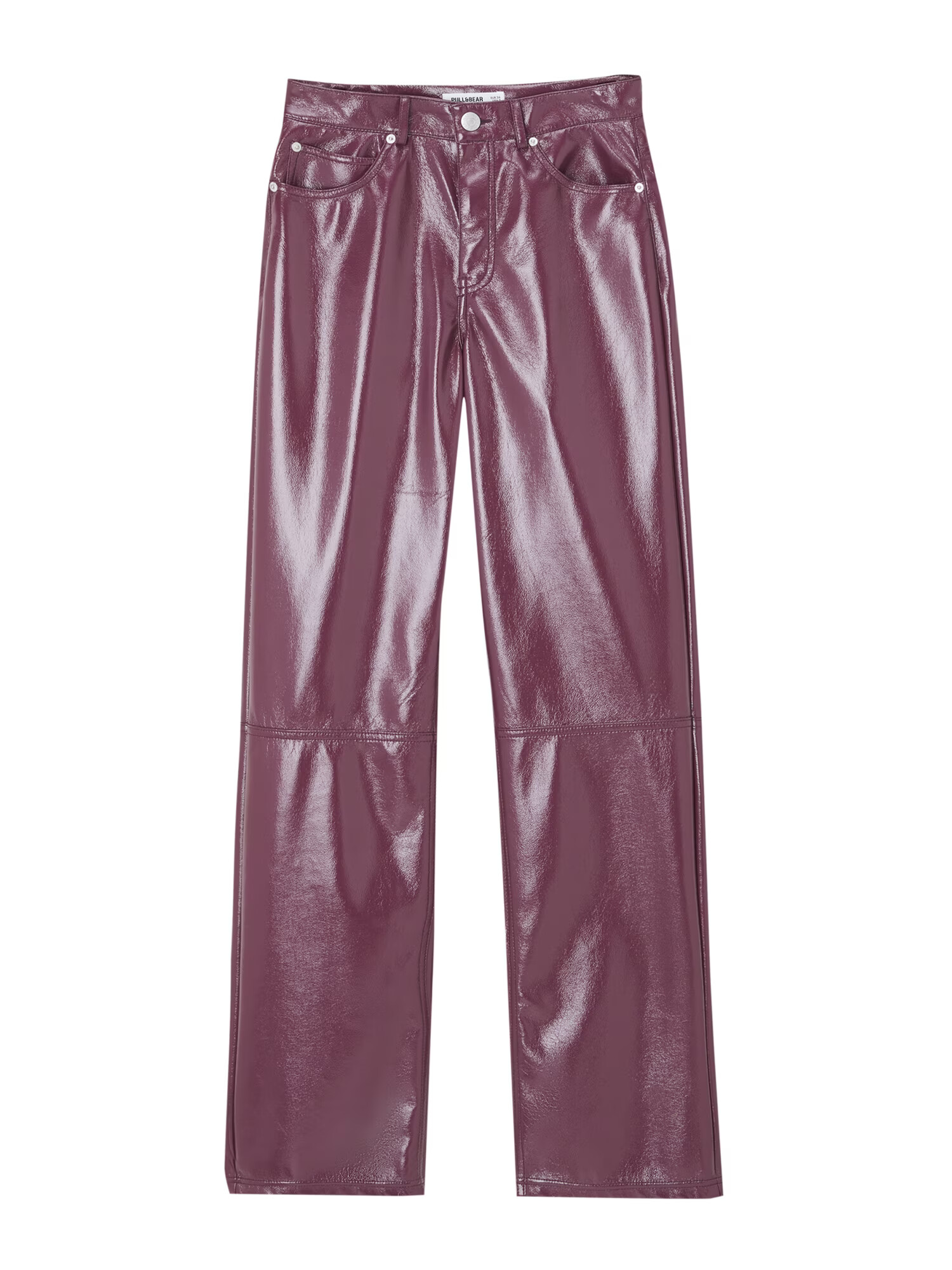 Pull&Bear Pantaloni roșu burgundy - Pled.ro