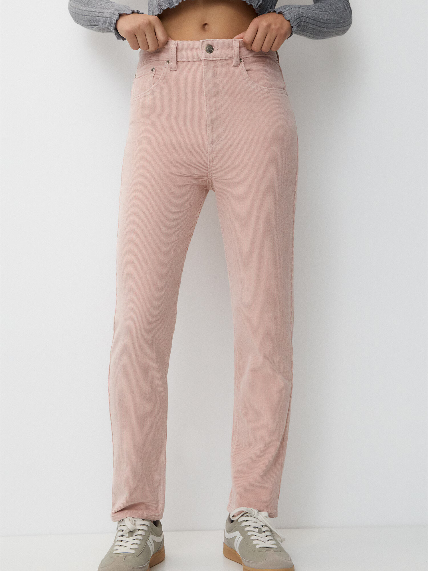 Pull&Bear Pantaloni roz - Pled.ro