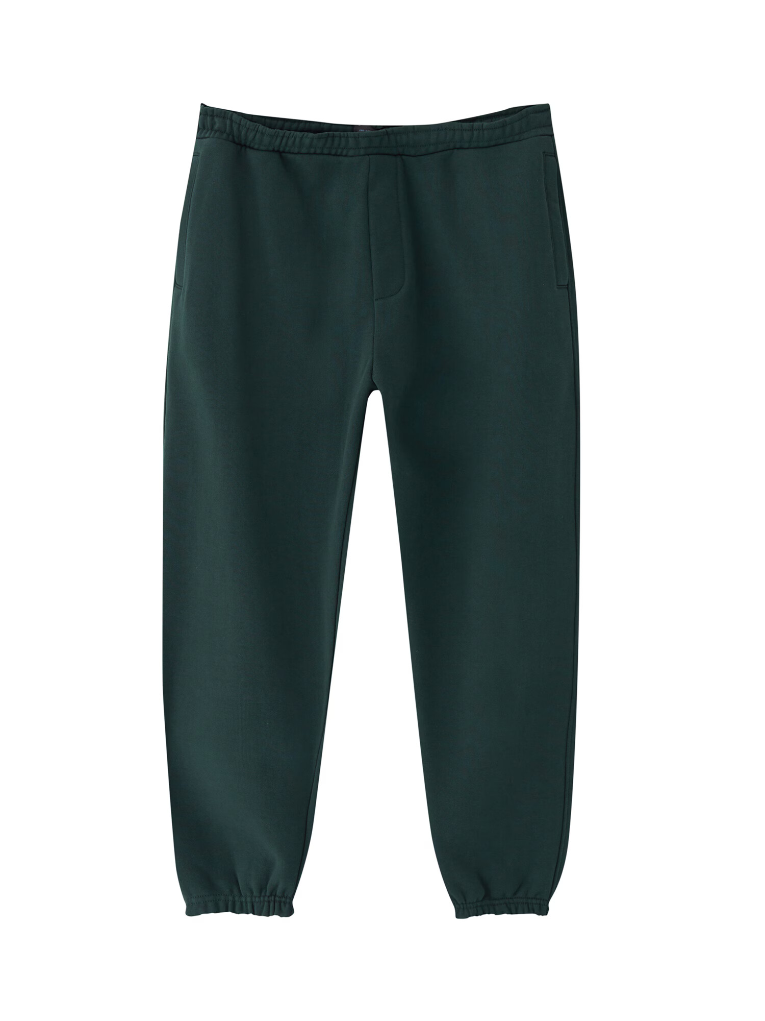 Pull&Bear Pantaloni verde smarald / verde pin / verde închis - Pled.ro