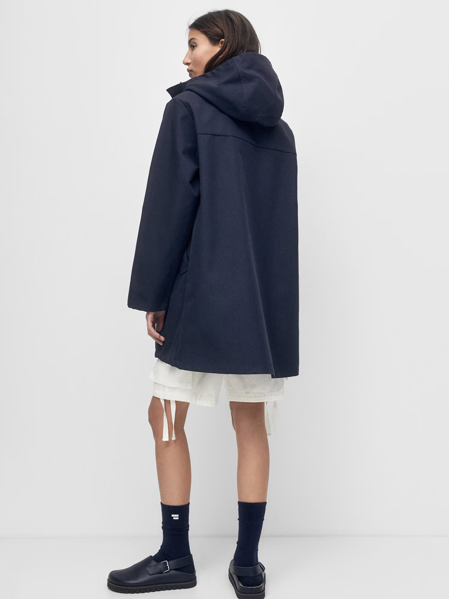 Pull&Bear Parka de primăvară-toamnă bleumarin - Pled.ro