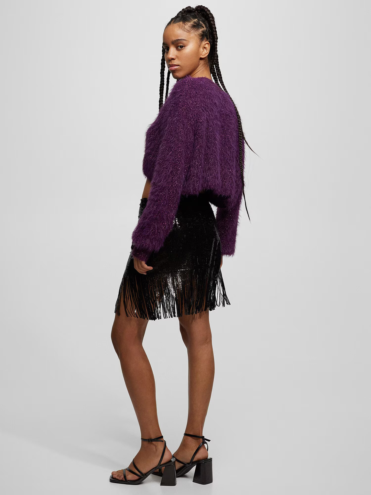 Pull&Bear Pulover albastru violet - Pled.ro