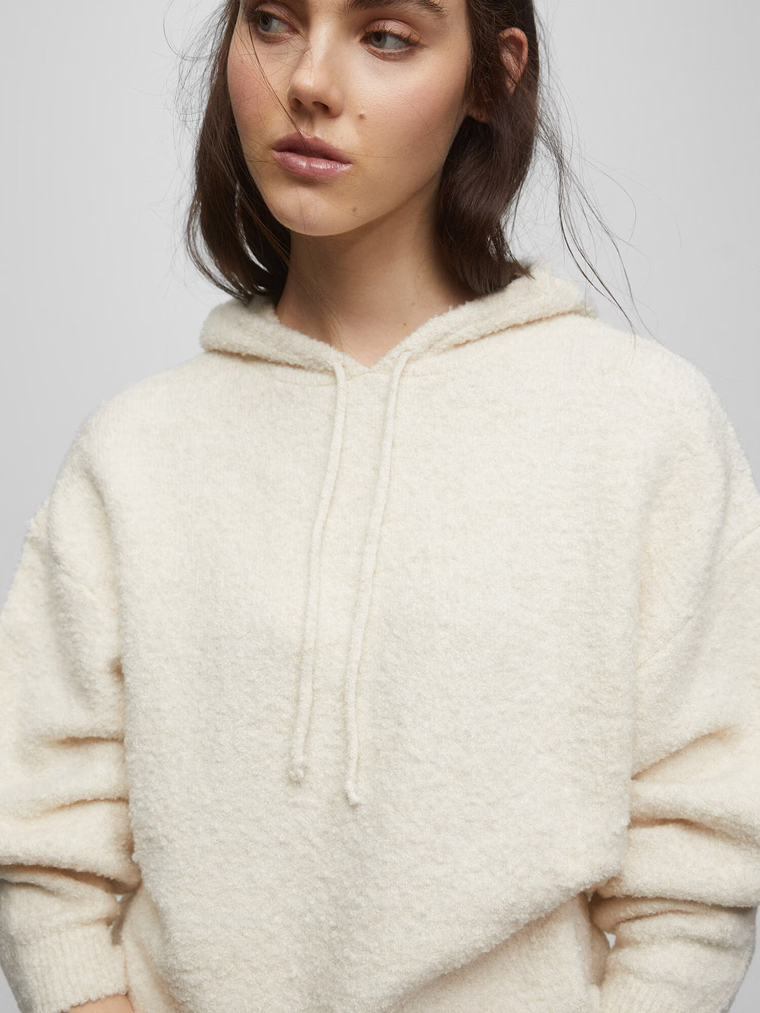 Pull&Bear Pulover ecru - Pled.ro