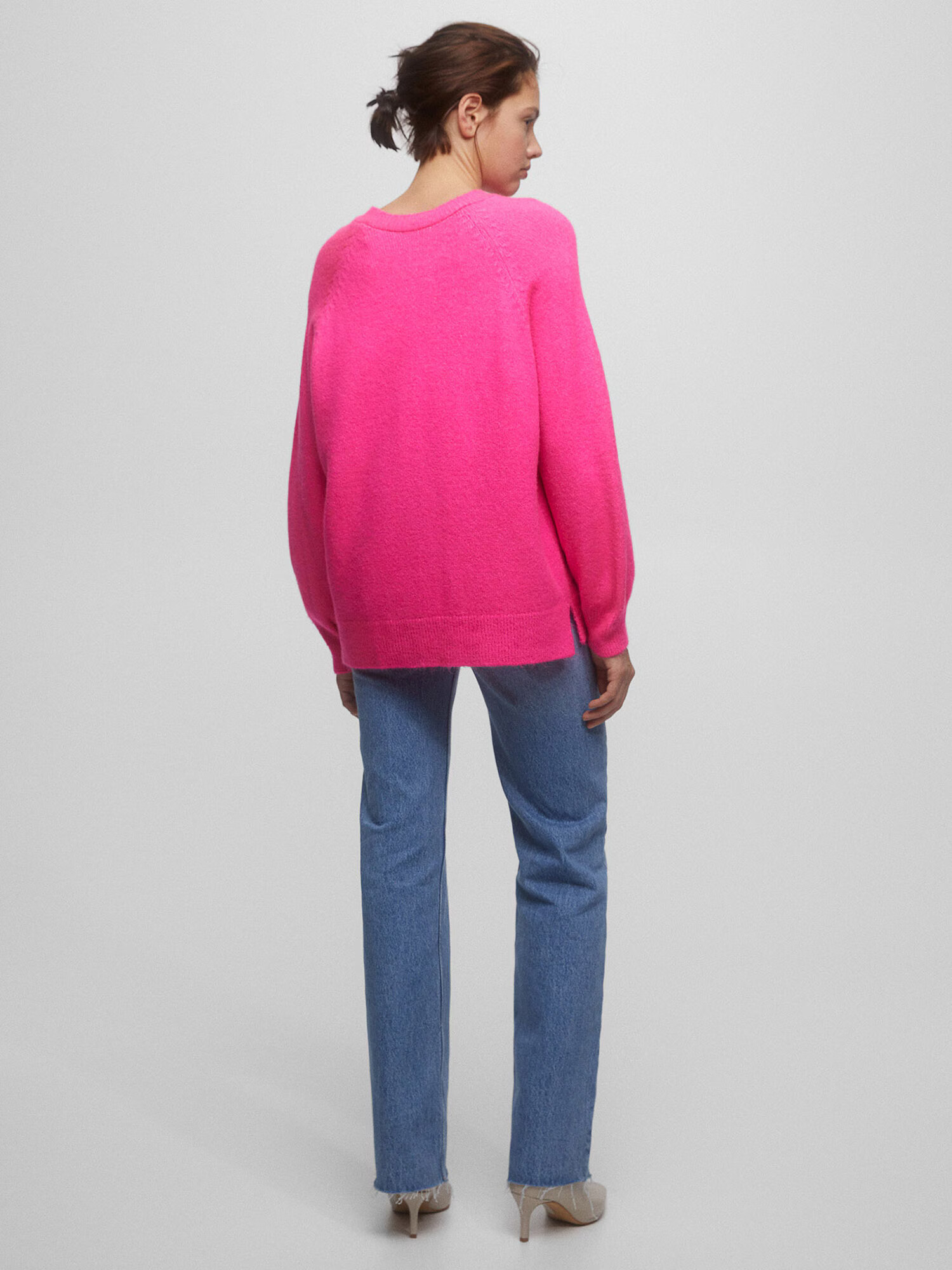 Pull&Bear Pulover fucsia - Pled.ro