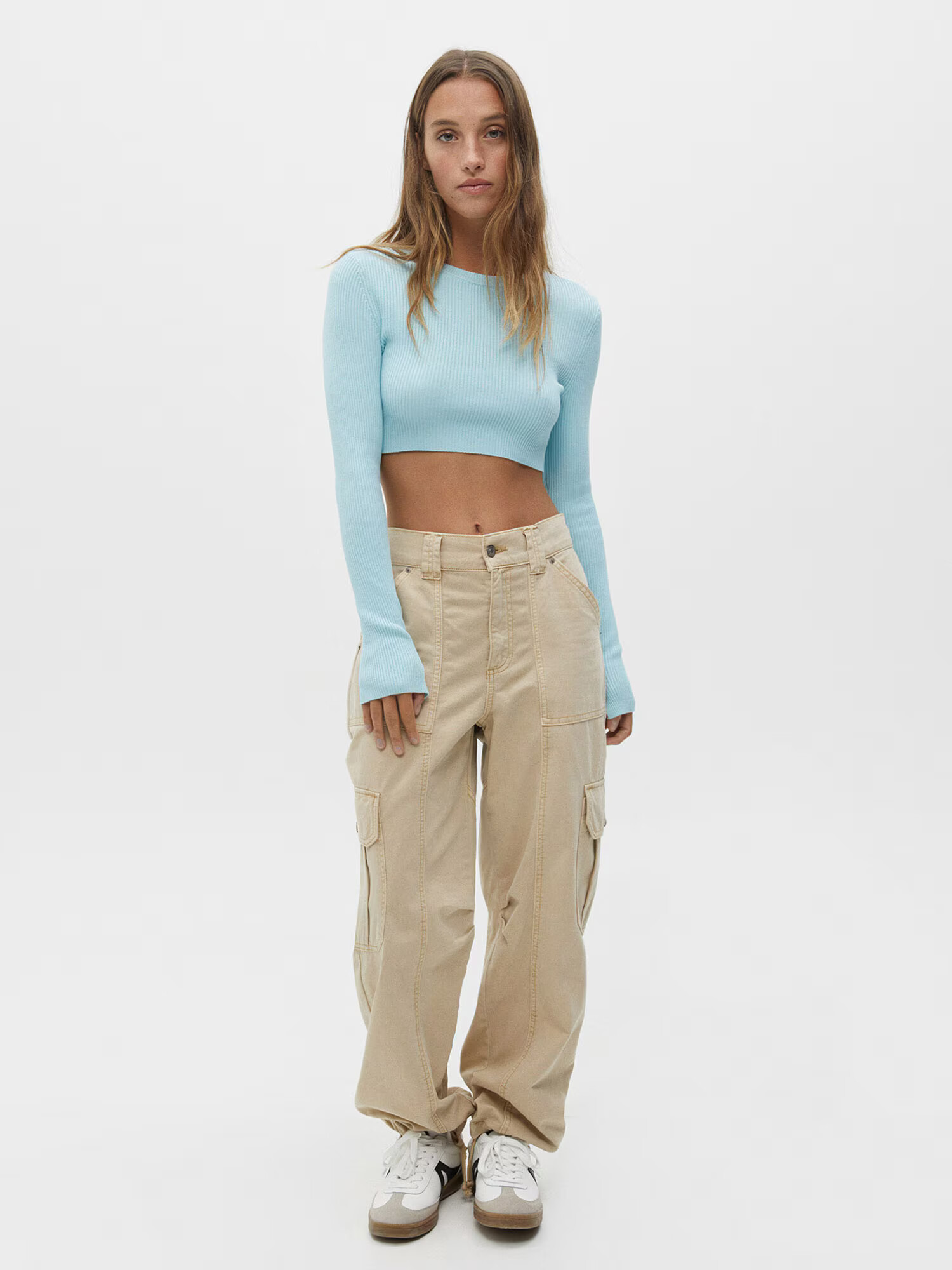 Pull&Bear Pulover mov pastel - Pled.ro