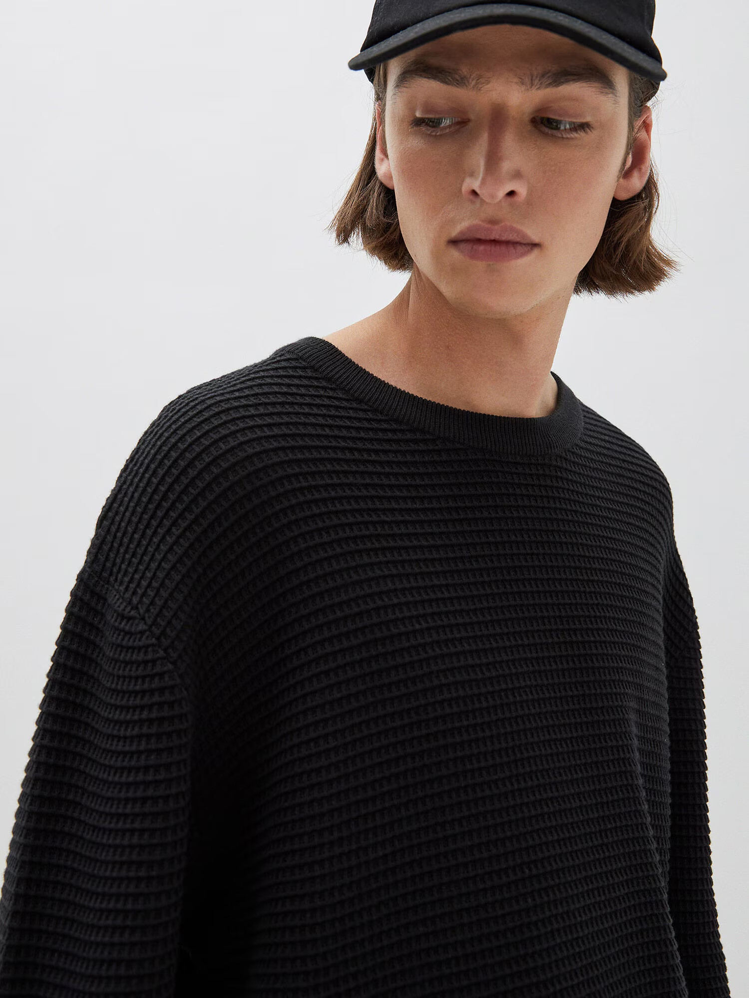 Pull&Bear Pulover negru - Pled.ro