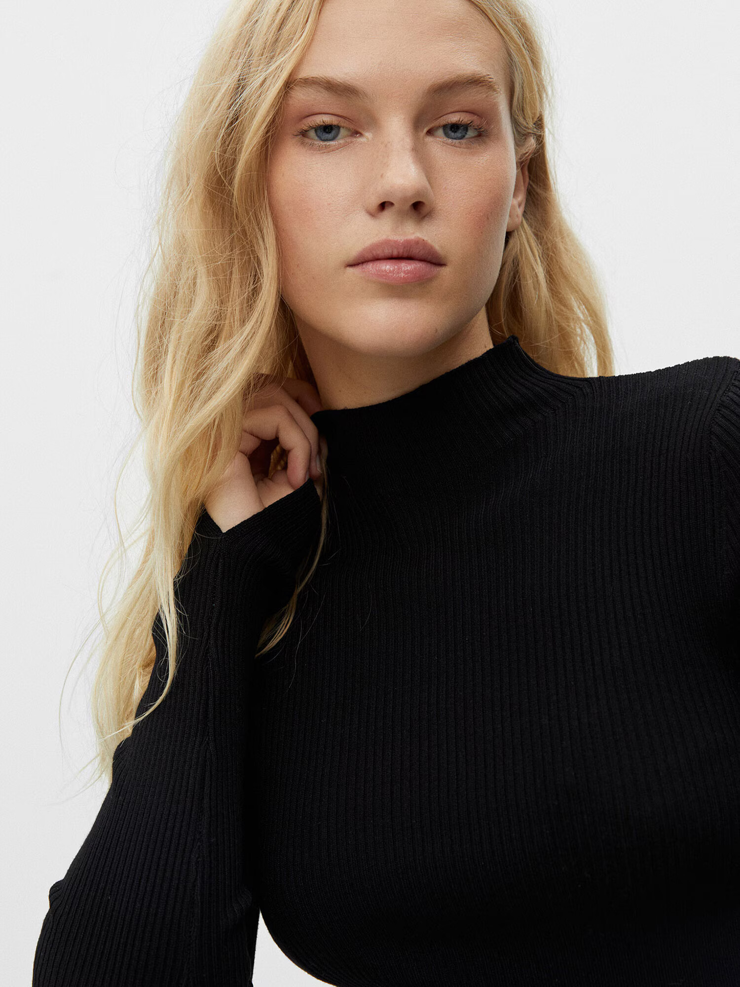 Pull&Bear Pulover negru - Pled.ro