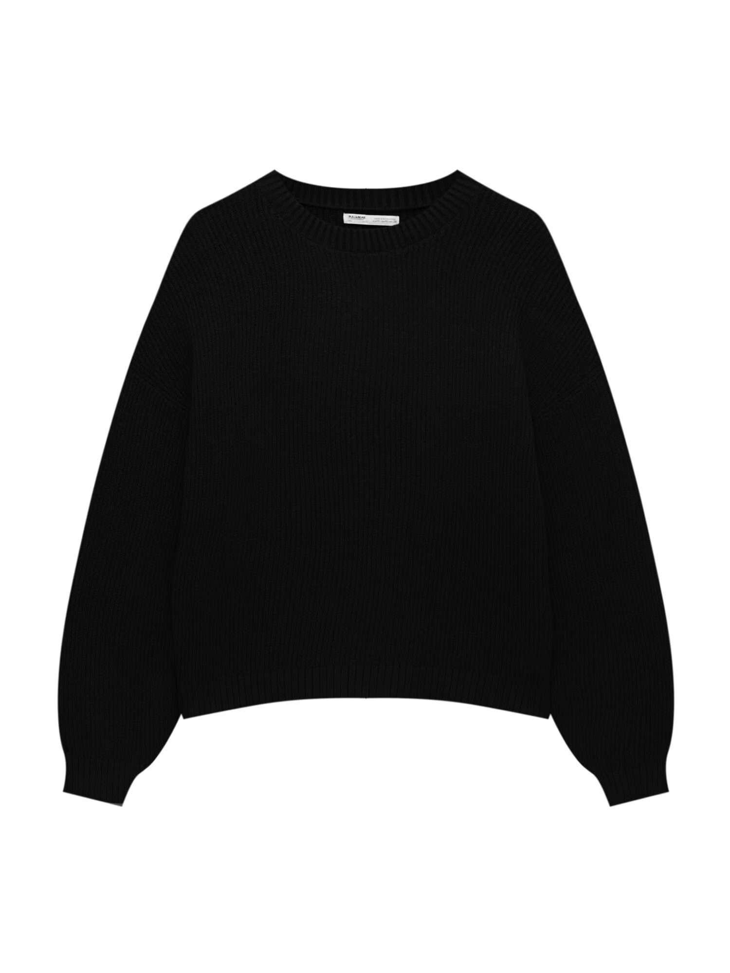 Pull&Bear Pulover negru - Pled.ro