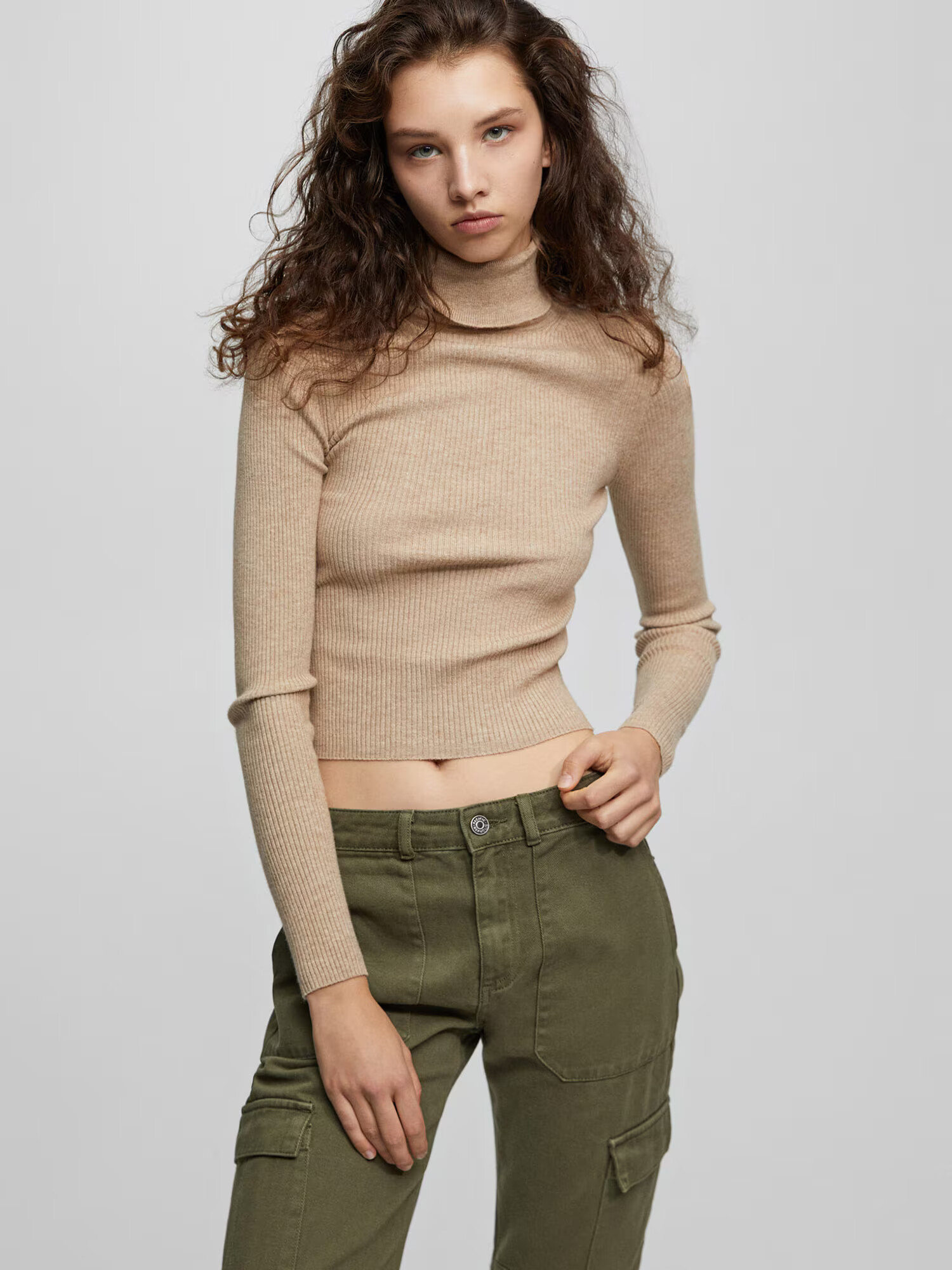 Pull&Bear Pulover nisipiu - Pled.ro