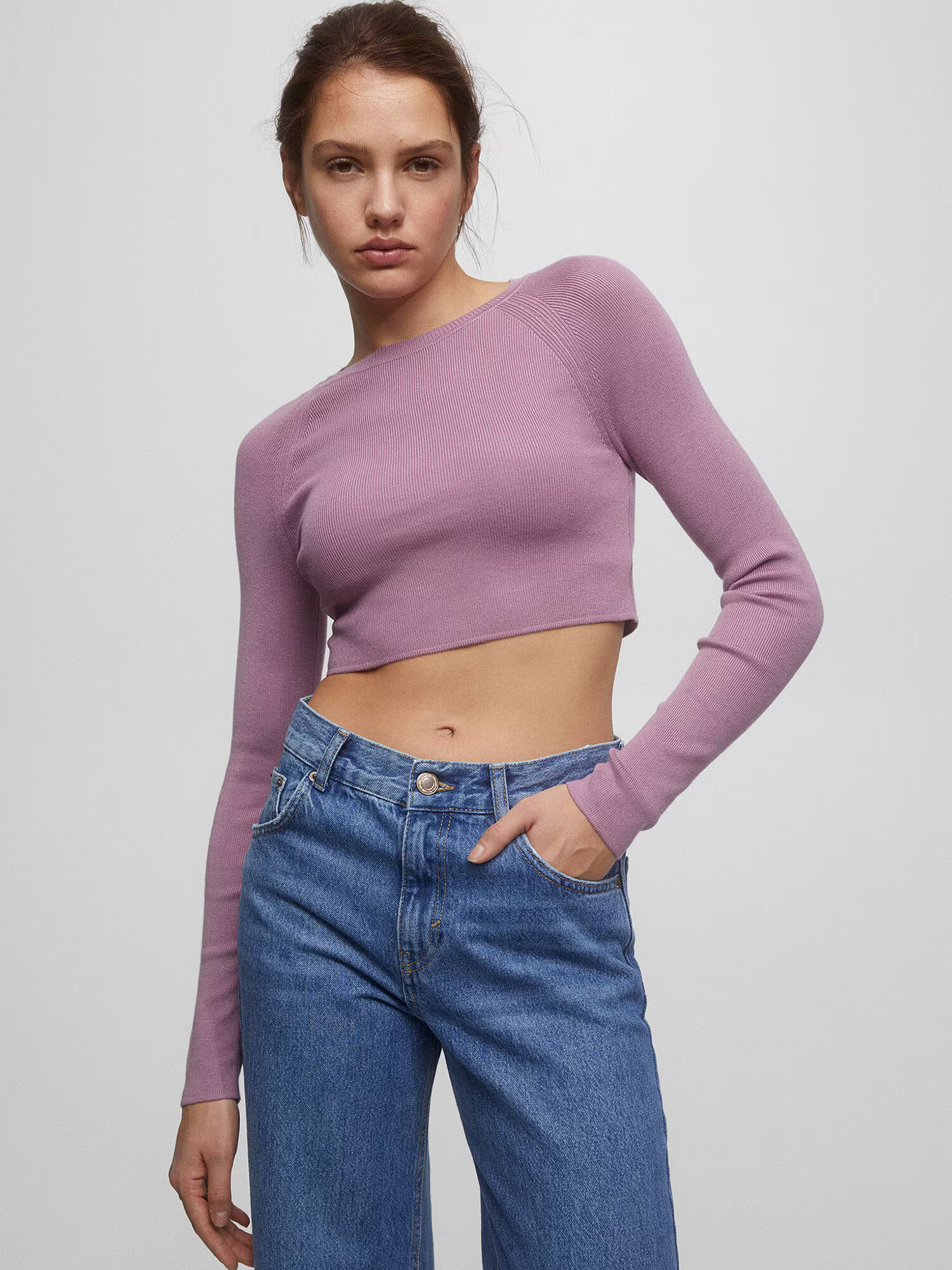 Pull&Bear Pulover rosé - Pled.ro