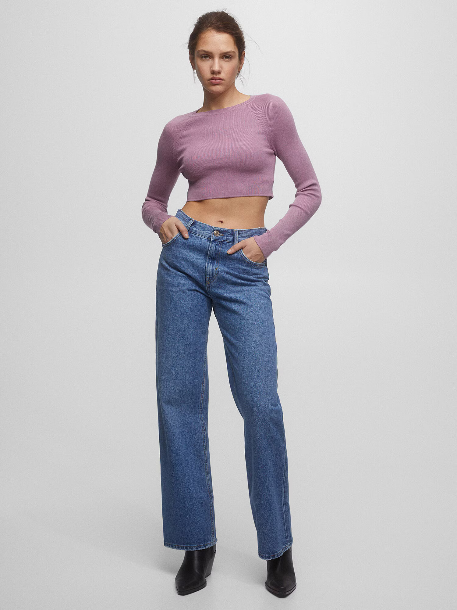 Pull&Bear Pulover rosé - Pled.ro