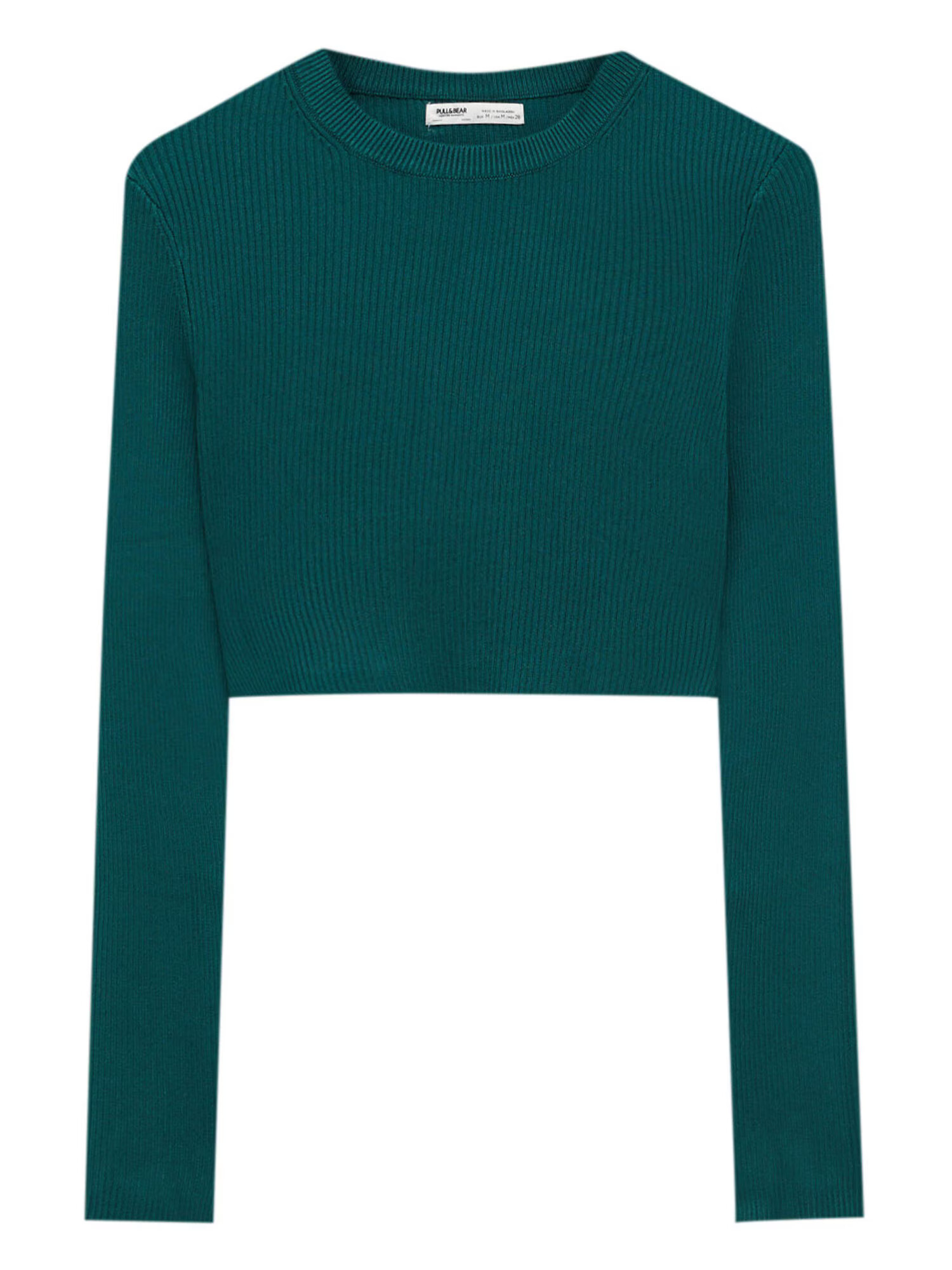 Pull&Bear Pulover verde smarald - Pled.ro