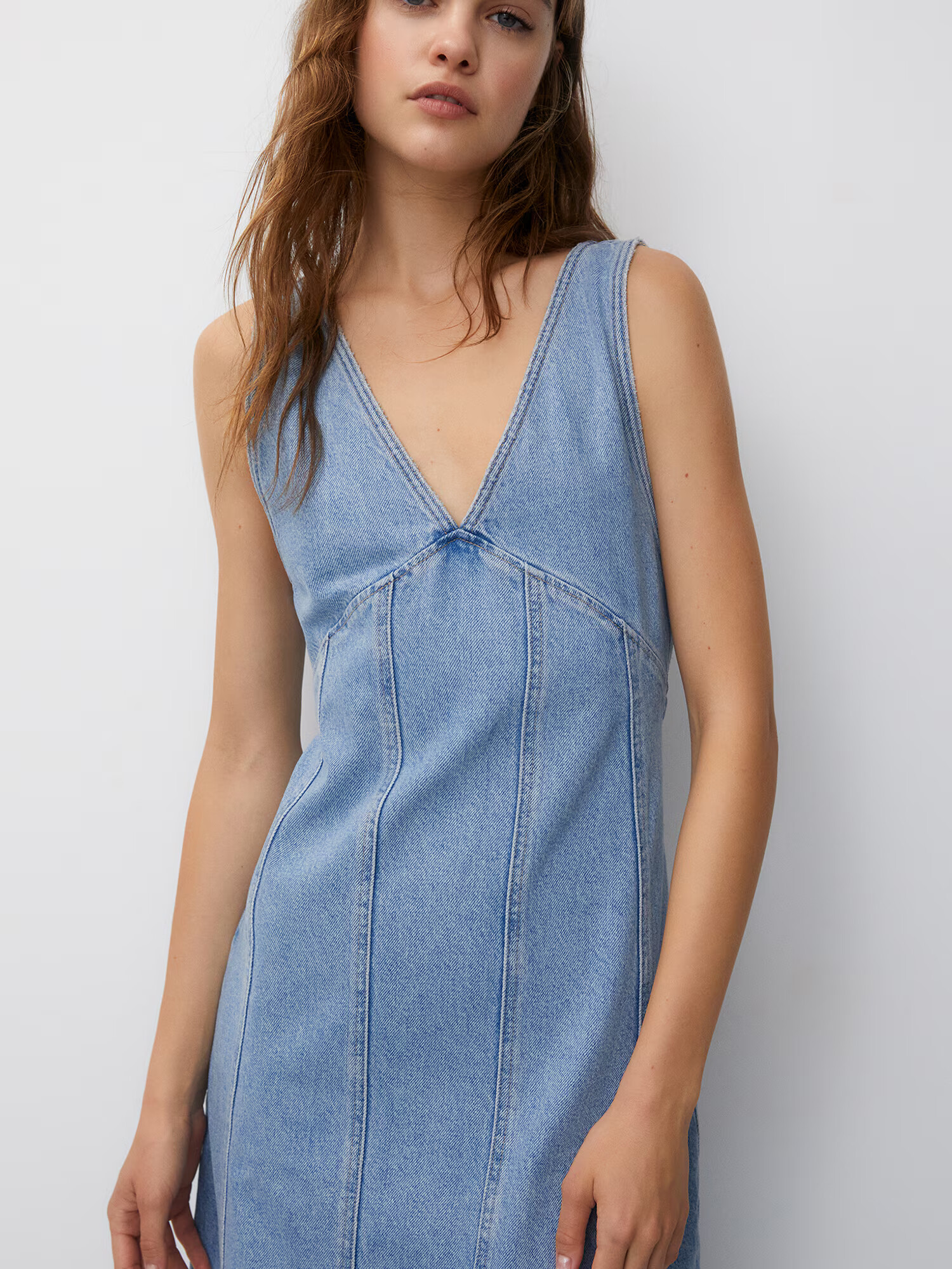 Pull&Bear Rochie albastru denim - Pled.ro