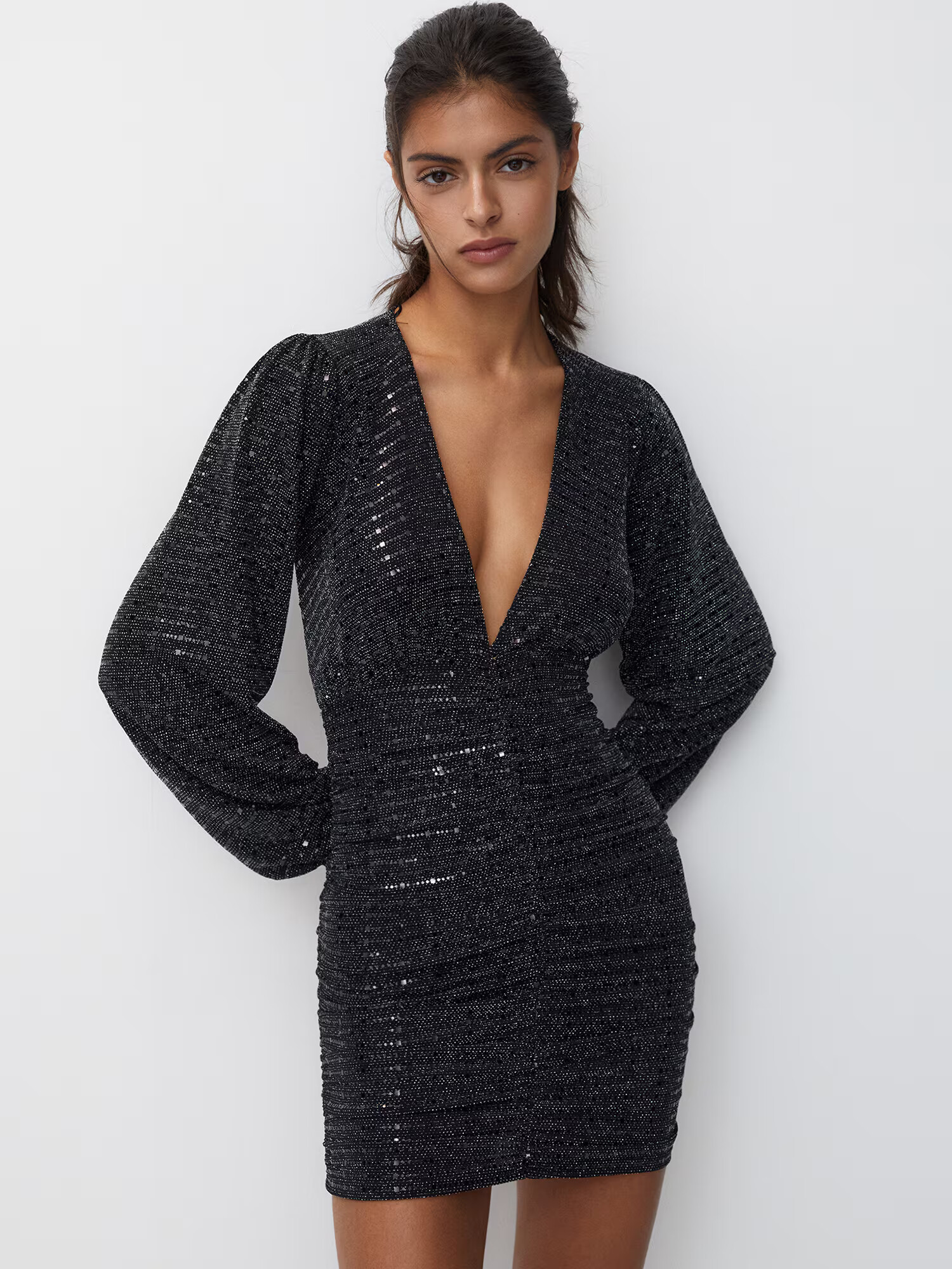 Pull&Bear Rochie de cocktail negru - Pled.ro