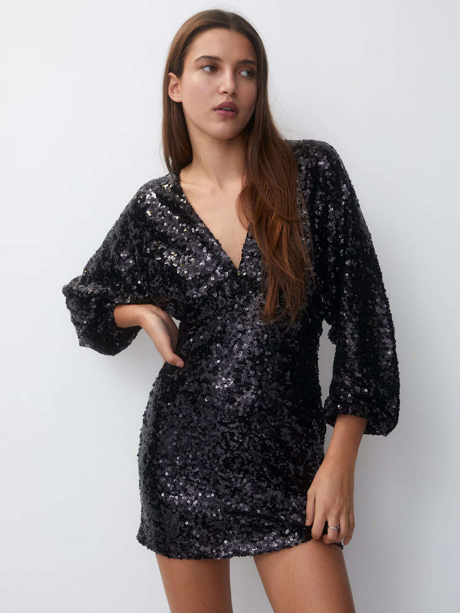 Pull&Bear Rochie de cocktail negru - Pled.ro