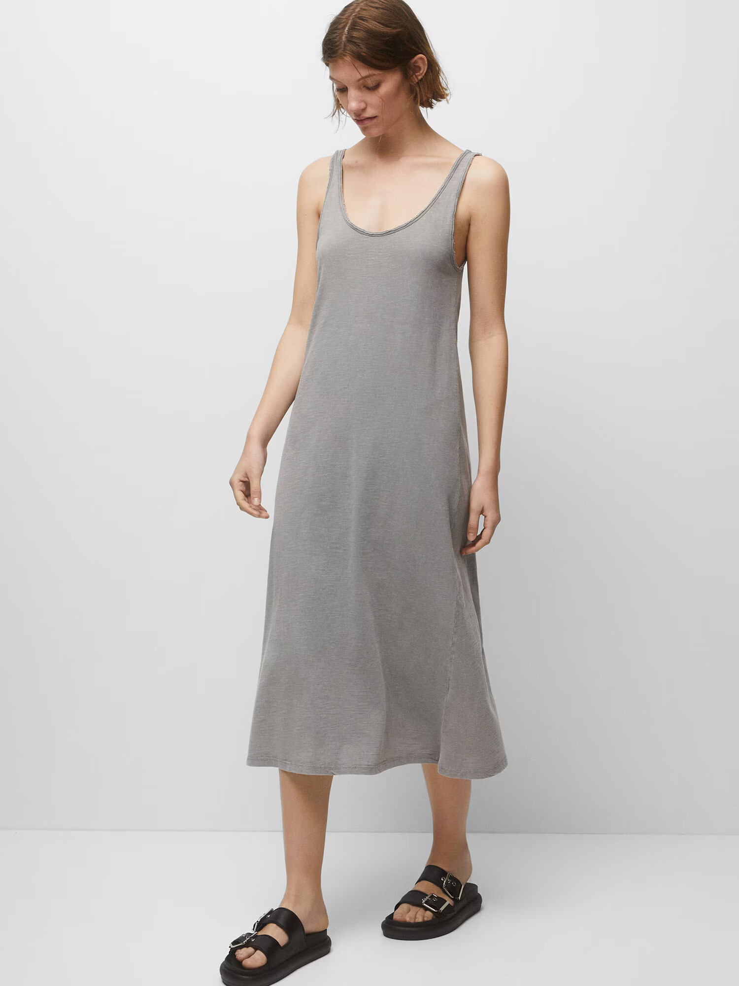 Pull&Bear Rochie de vară gri - Pled.ro