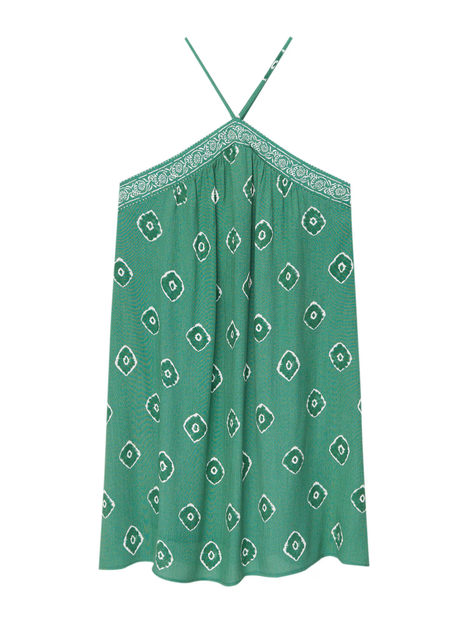 Pull&Bear Rochie de vară verde / alb - Pled.ro