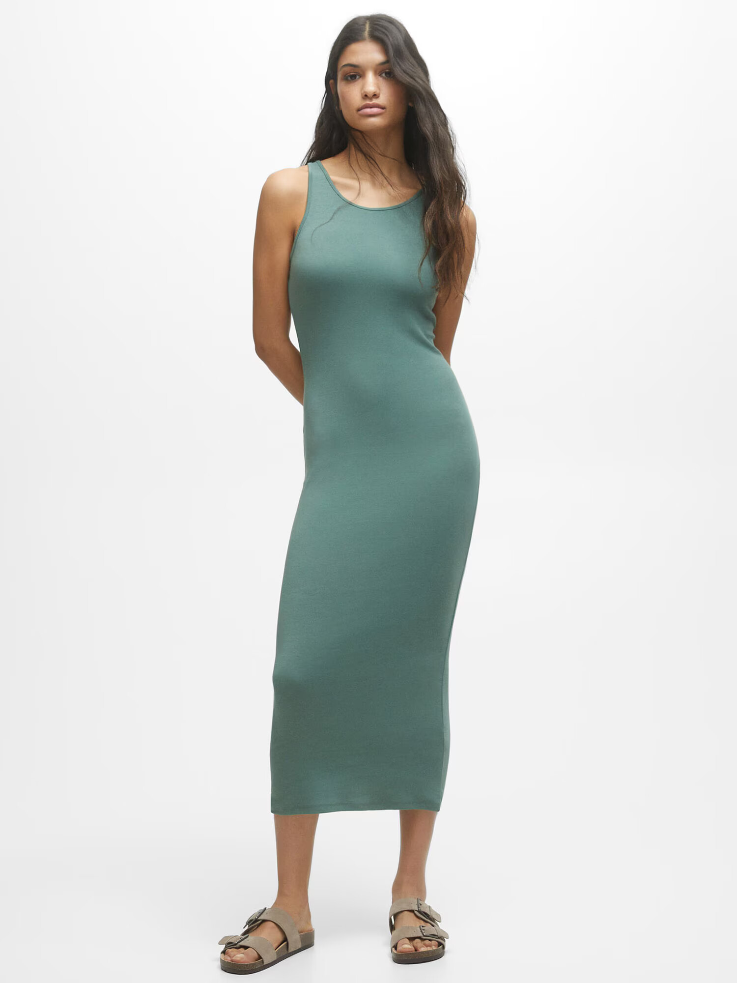 Pull&Bear Rochie de vară verde jad - Pled.ro