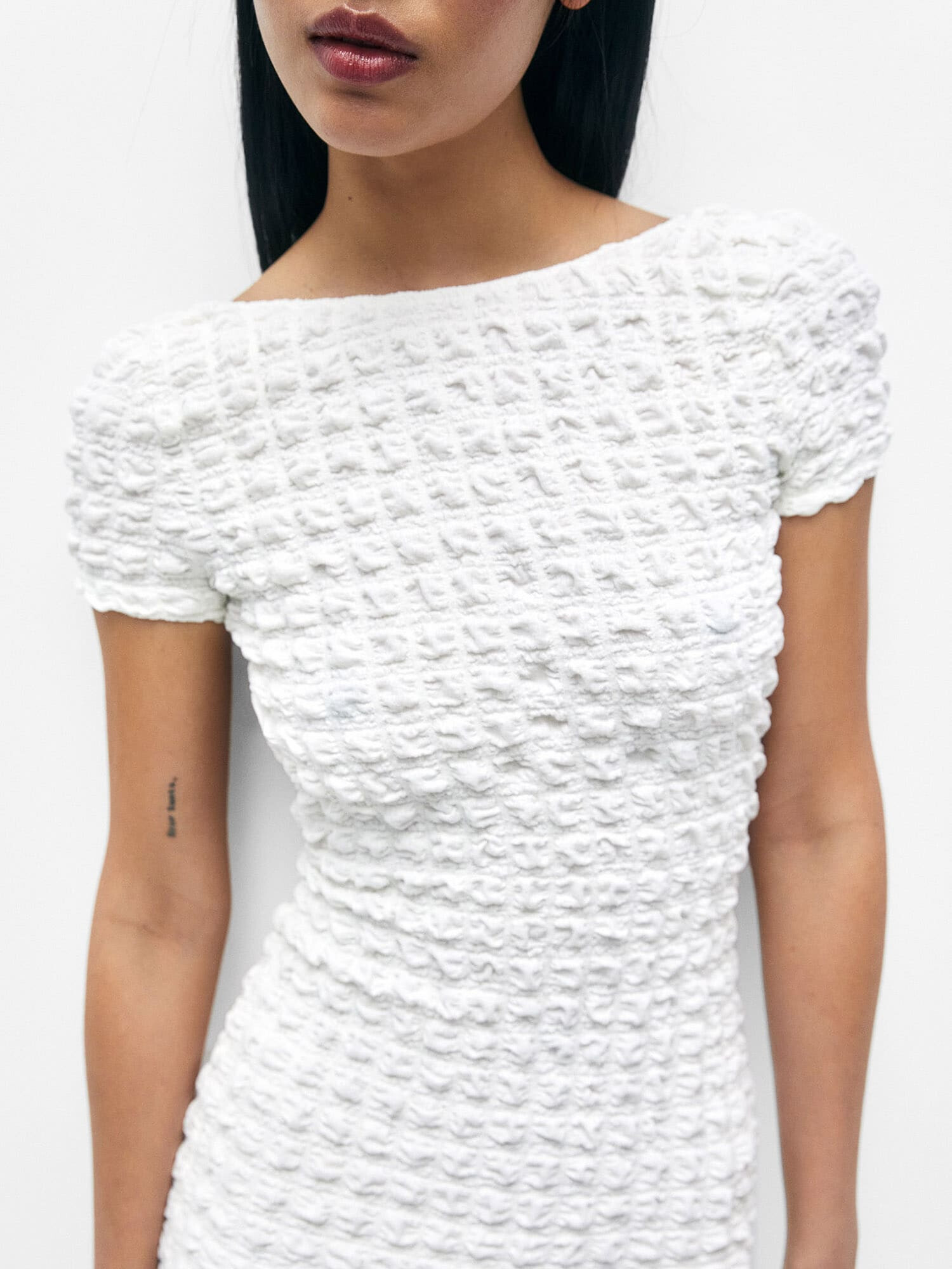 Pull&Bear Rochie alb - Pled.ro