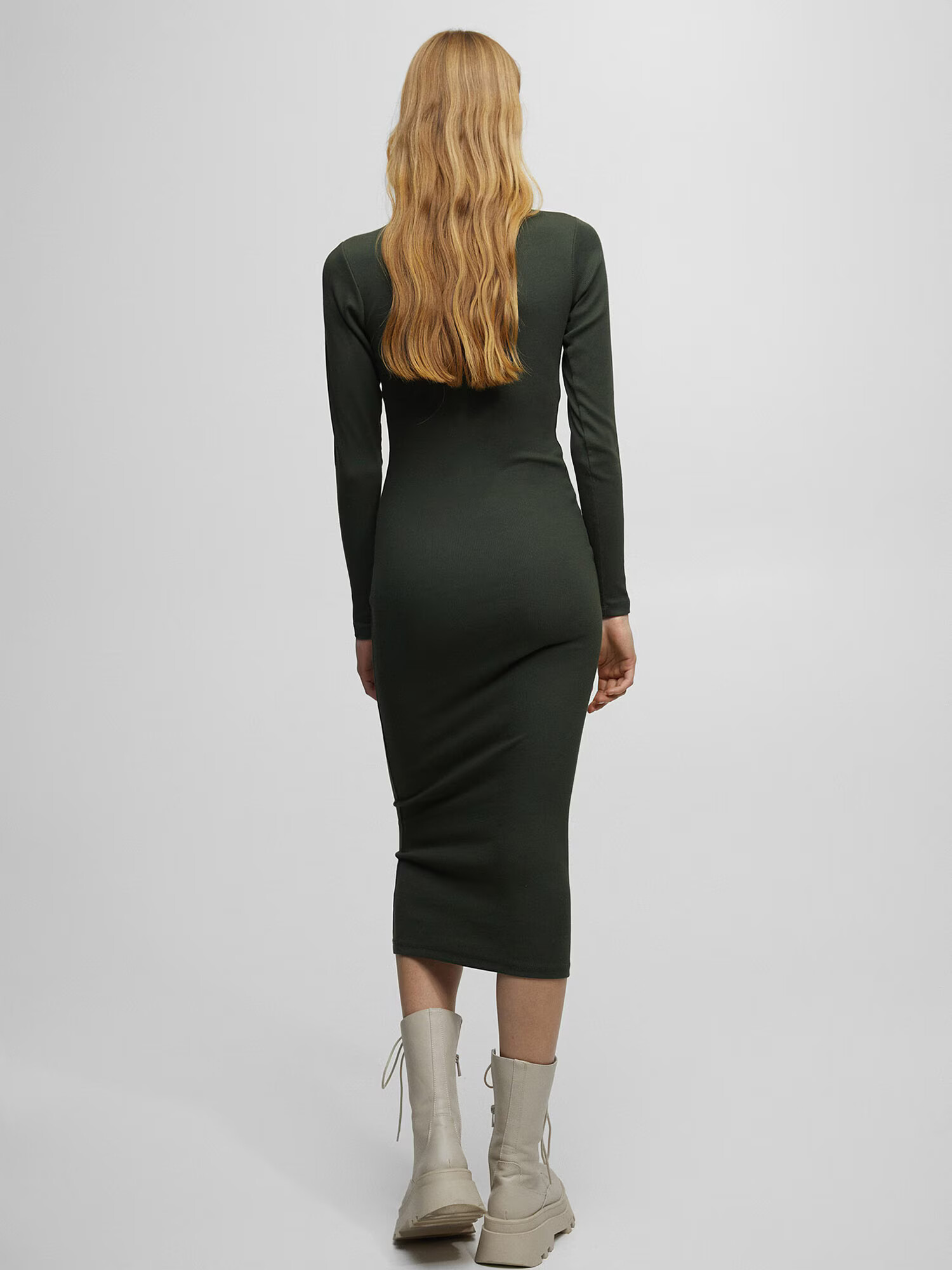 Pull&Bear Rochie kaki - Pled.ro