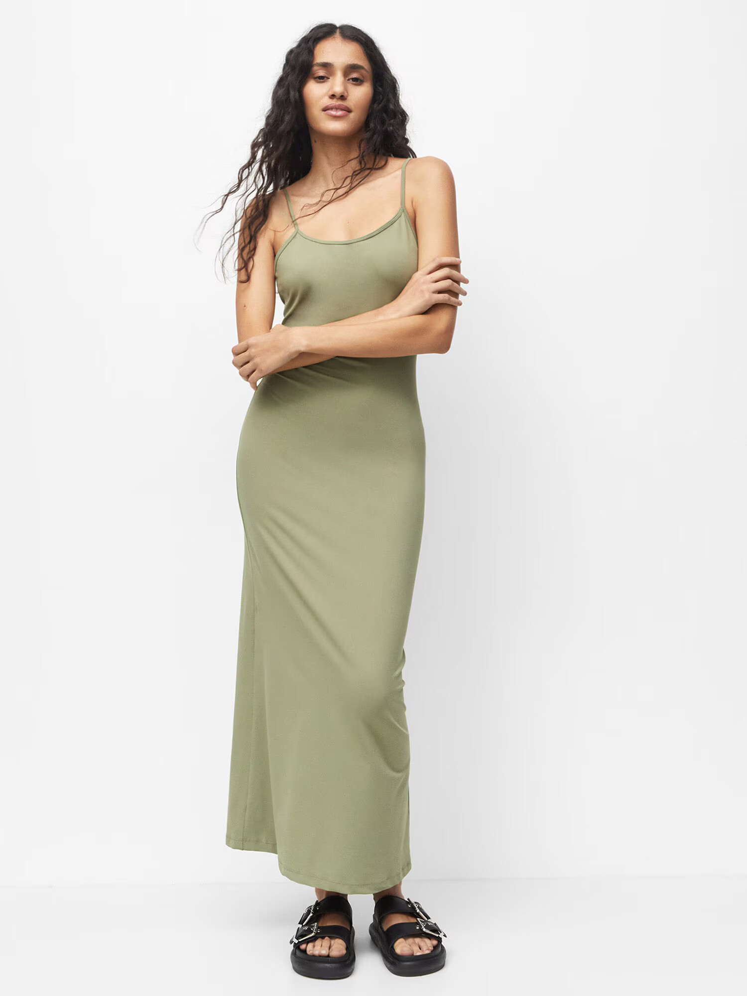 Pull&Bear Rochie kaki - Pled.ro