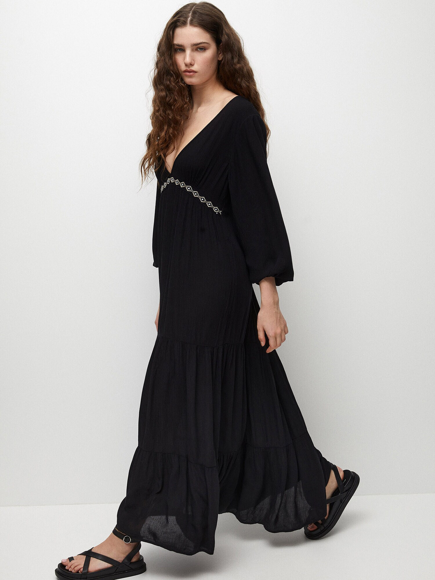 Pull&Bear Rochie negru - Pled.ro