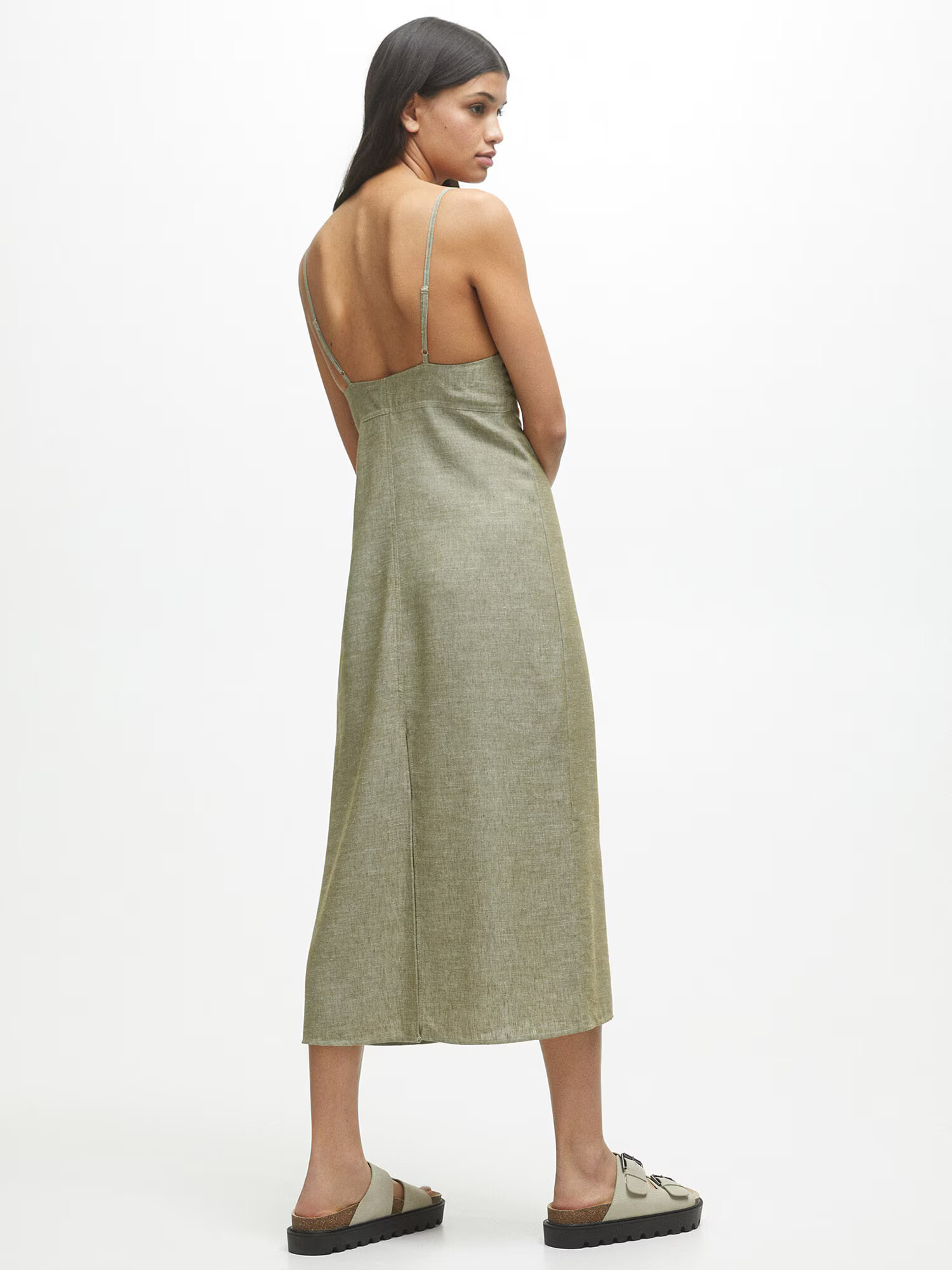 Pull&Bear Rochie oliv - Pled.ro