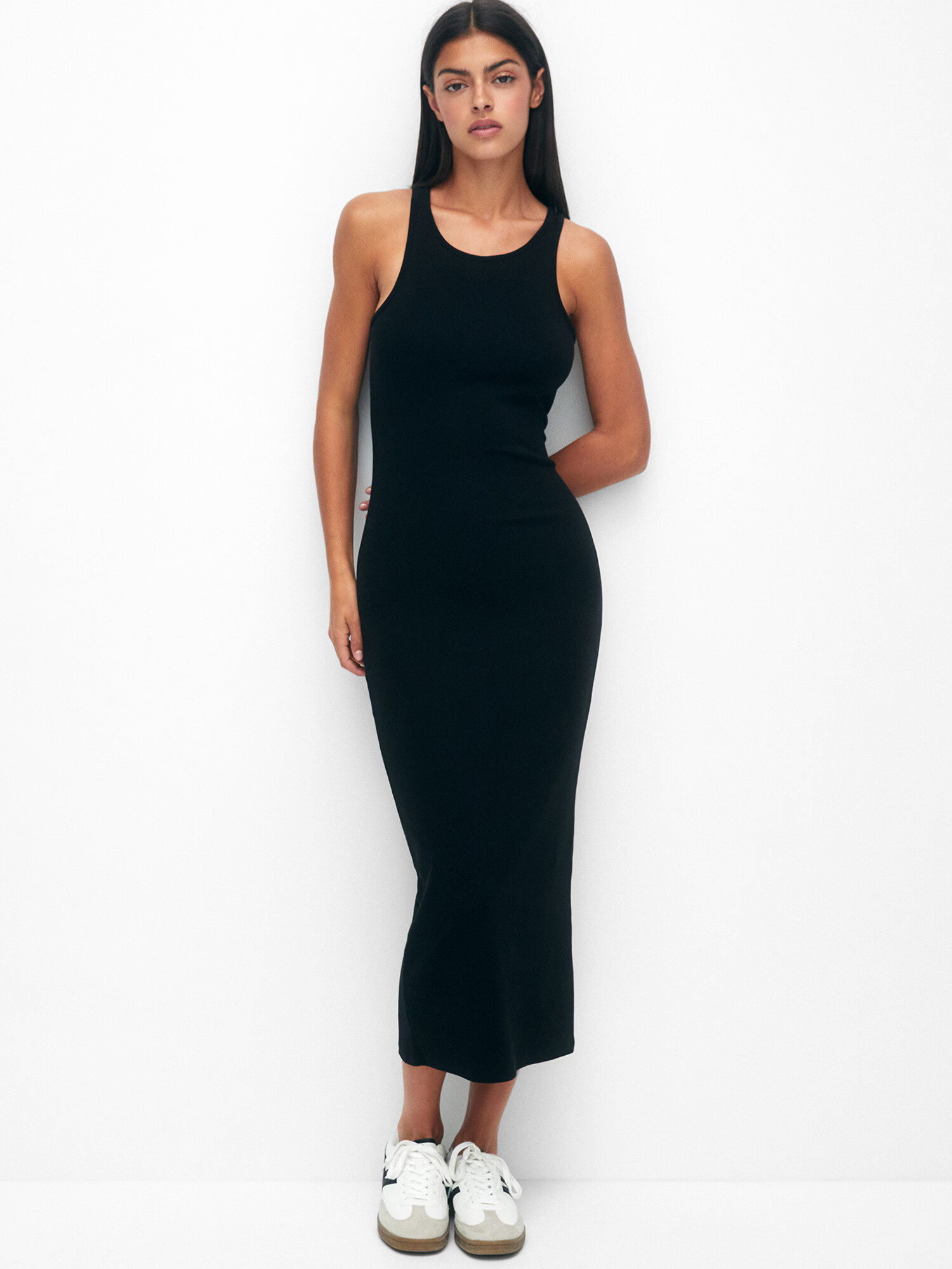 Pull&Bear Rochie roz / negru - Pled.ro