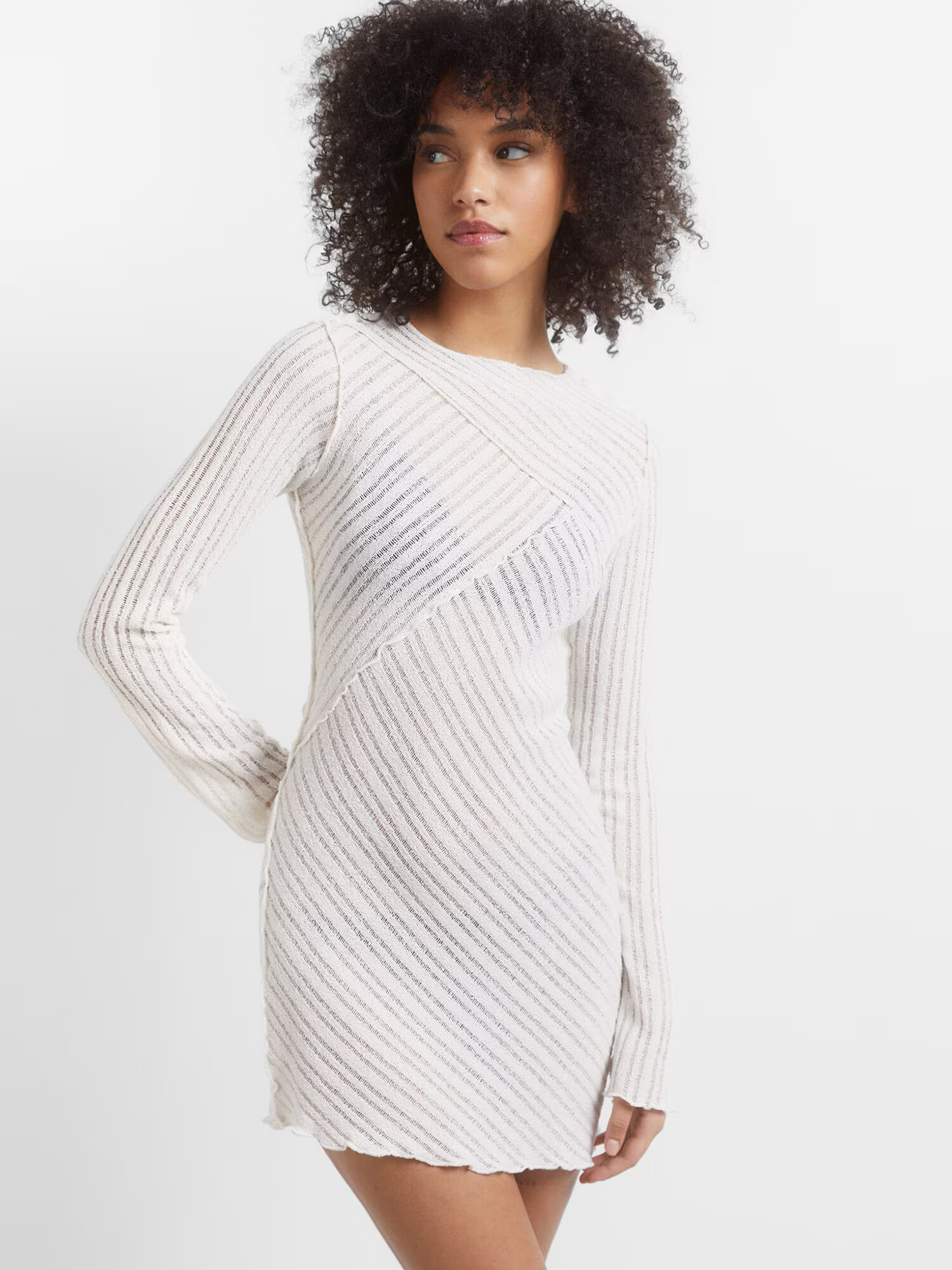 Pull&Bear Rochie tricotat bej - Pled.ro