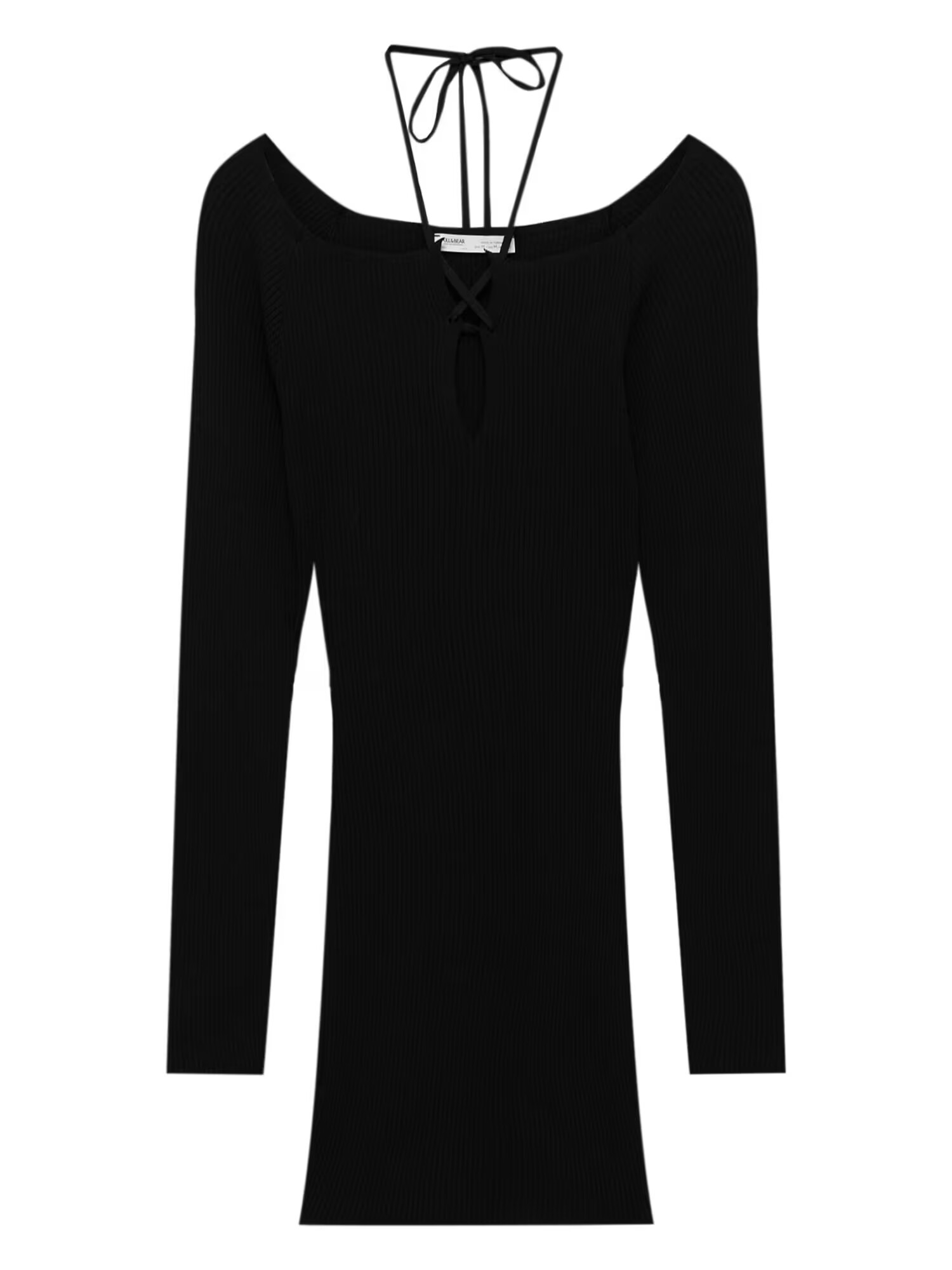 Pull&Bear Rochie tricotat negru - Pled.ro