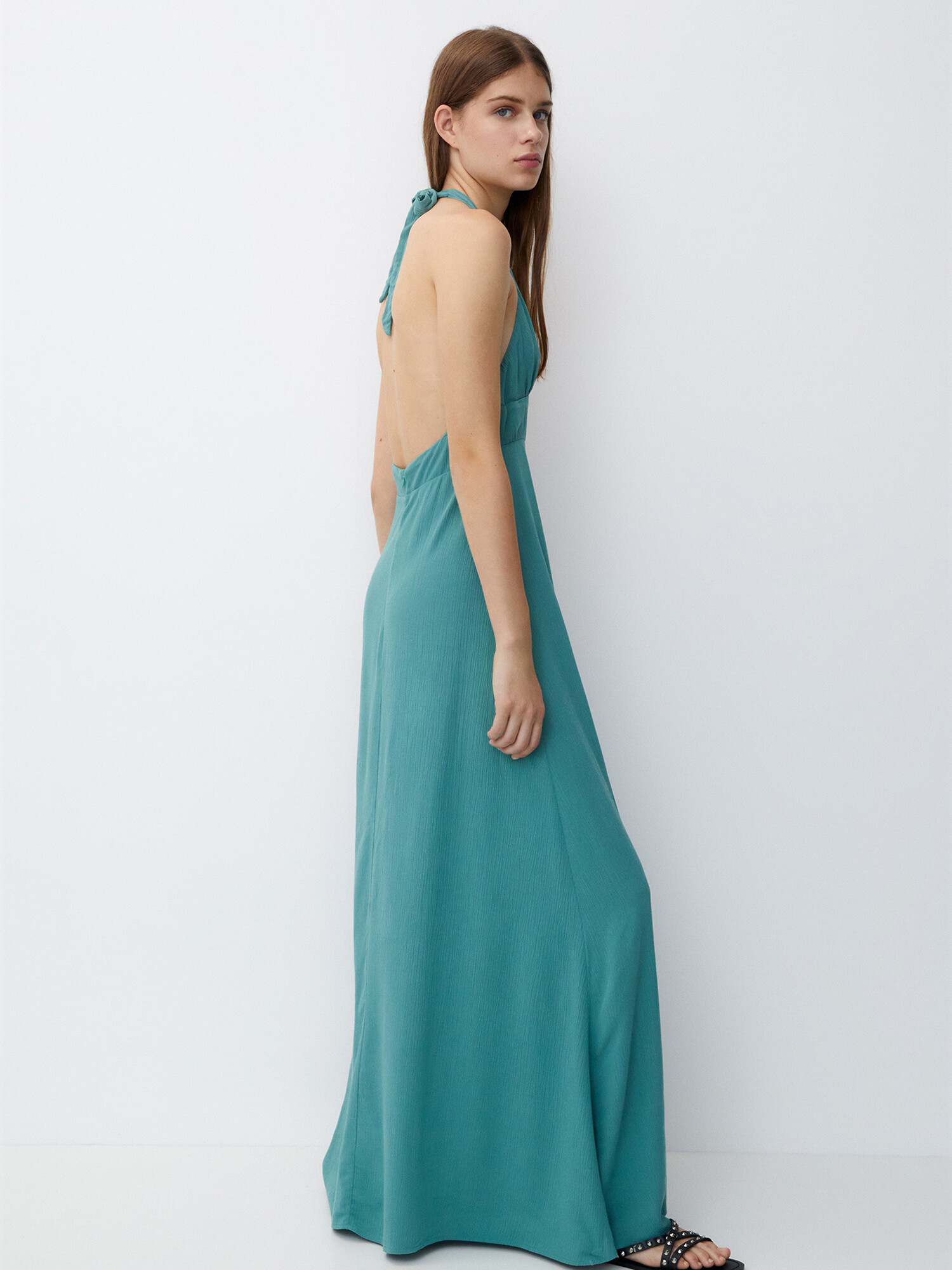 Pull&Bear Rochie verde jad - Pled.ro