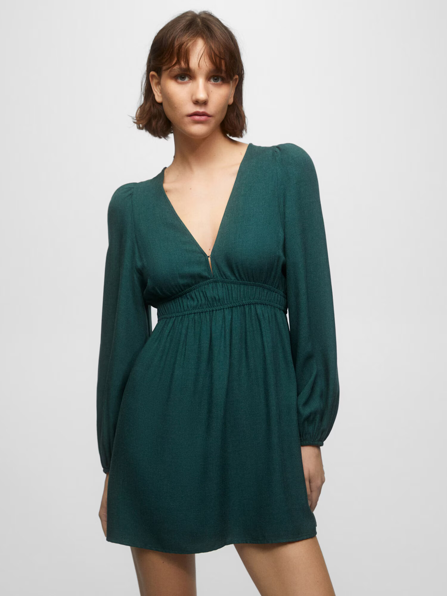 Pull&Bear Rochie verde smarald - Pled.ro