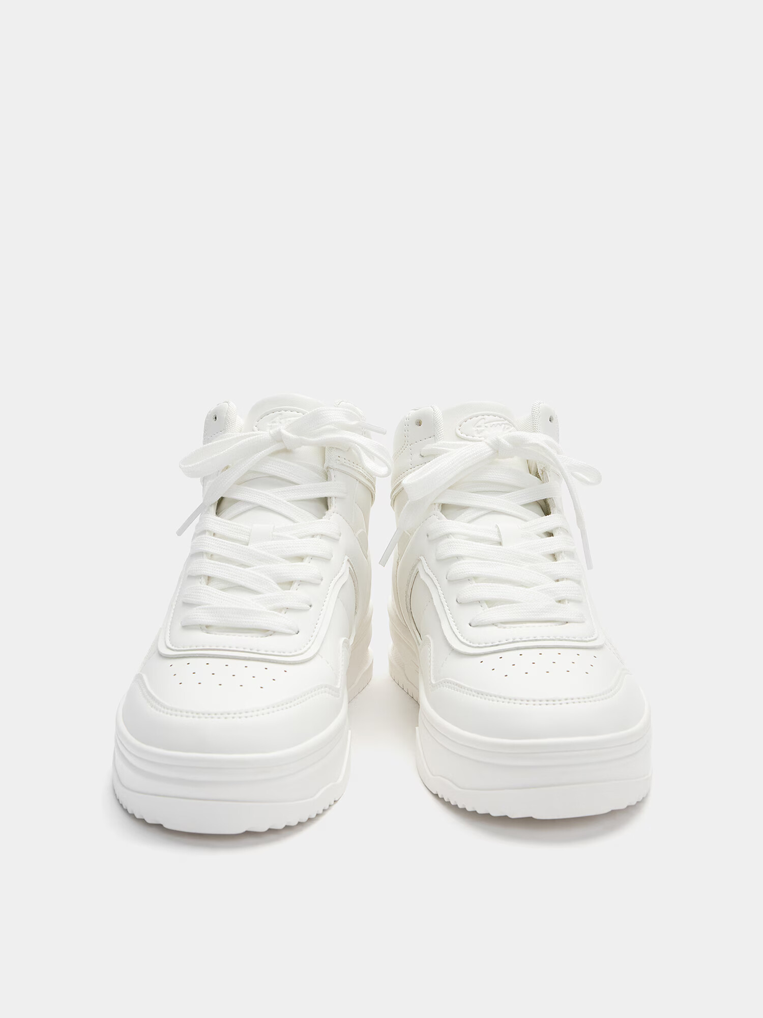 Pull&Bear Sneaker înalt alb - Pled.ro