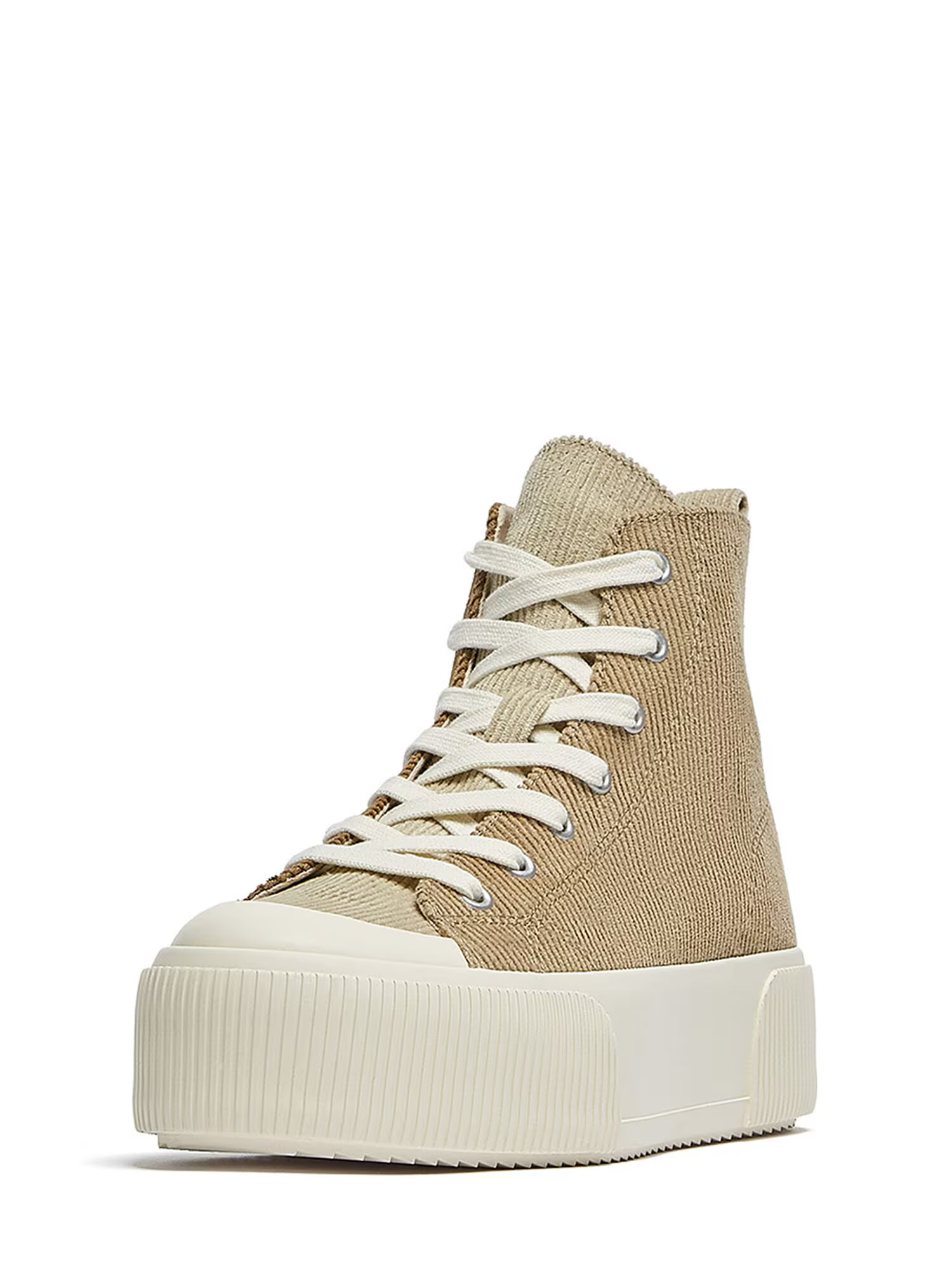 Pull&Bear Sneaker înalt bej / bej închis / oliv - Pled.ro