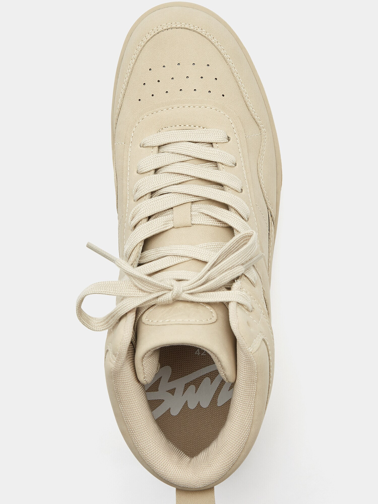 Pull&Bear Sneaker înalt ecru - Pled.ro