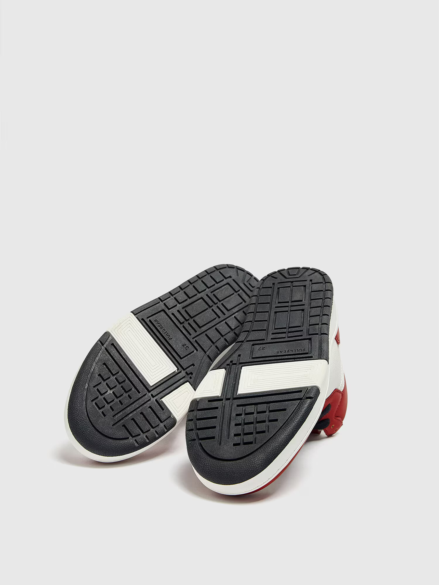 Pull&Bear Sneaker înalt roșu / alb - Pled.ro