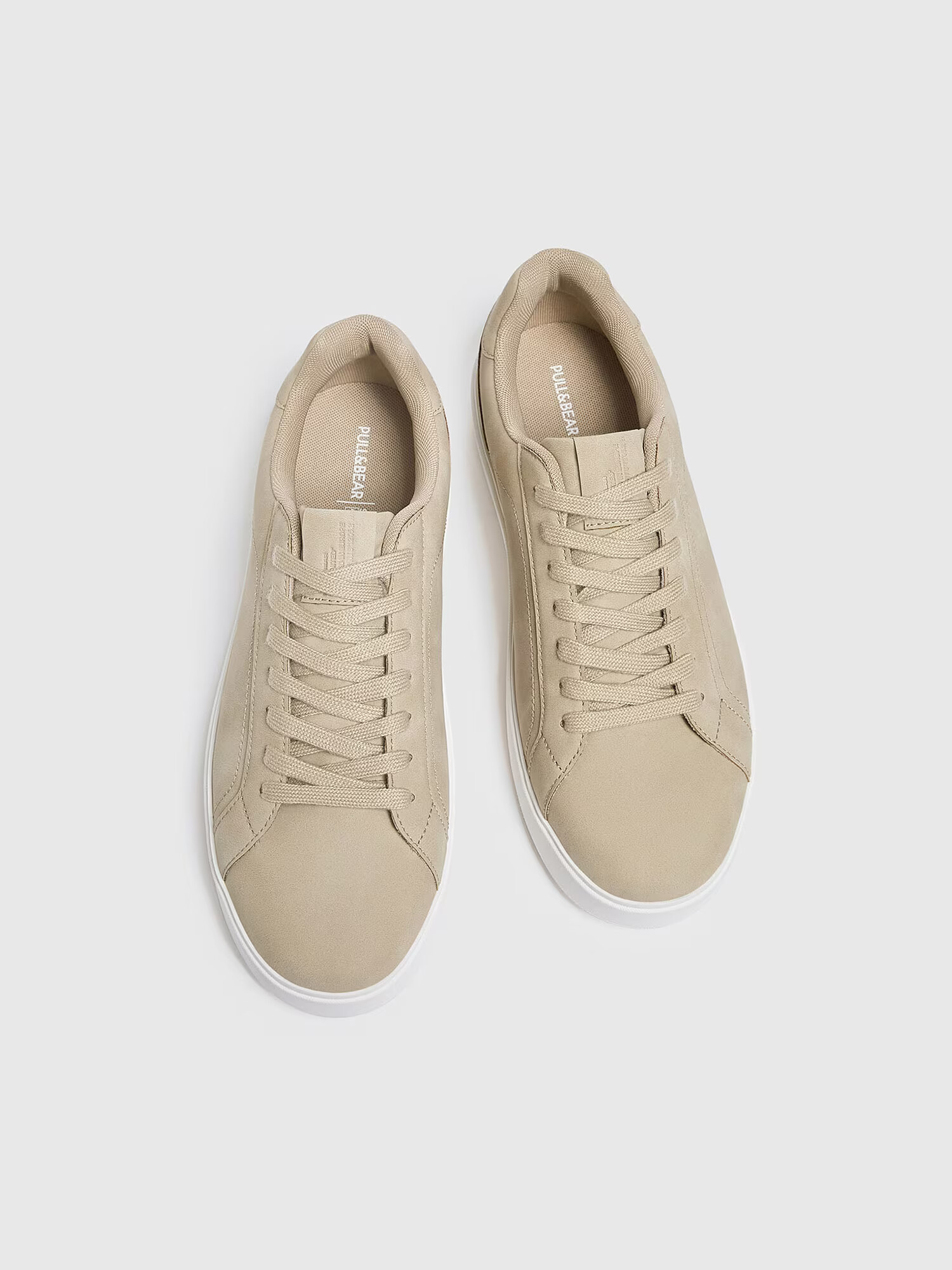 Pull&Bear Sneaker low bej / alb - Pled.ro