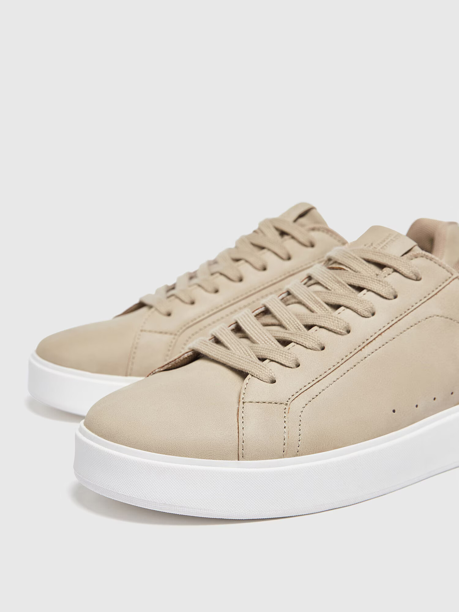 Pull&Bear Sneaker low bej / alb - Pled.ro