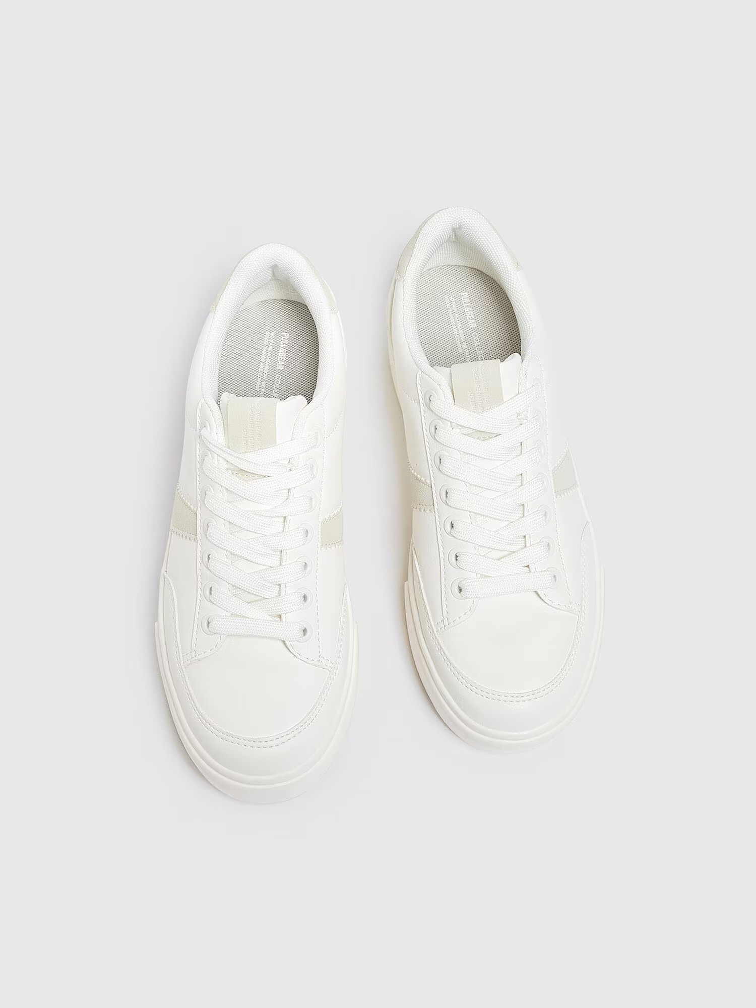 Pull&Bear Sneaker low bej / alb - Pled.ro