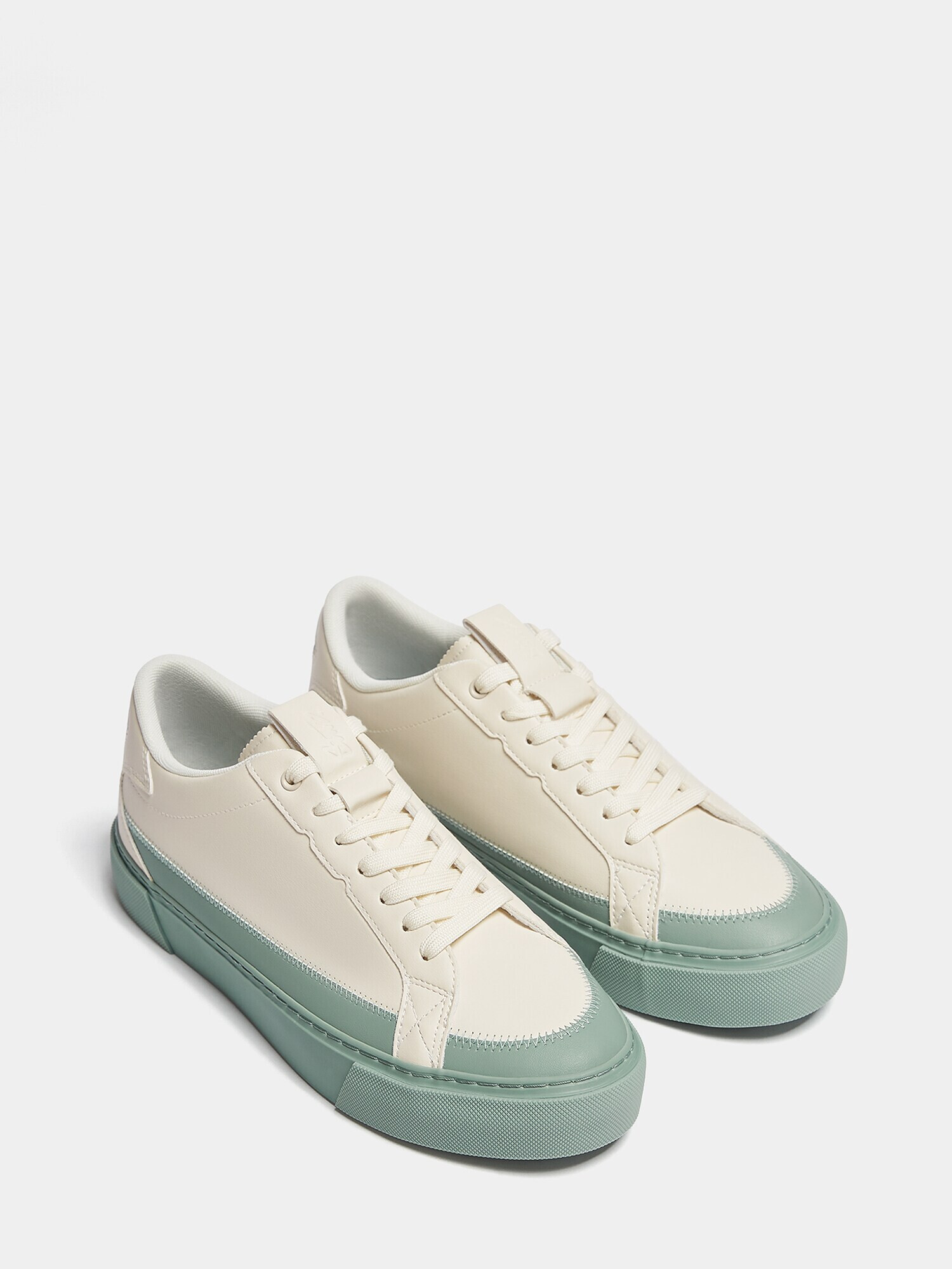 Pull&Bear Sneaker low crem / albastru pastel - Pled.ro