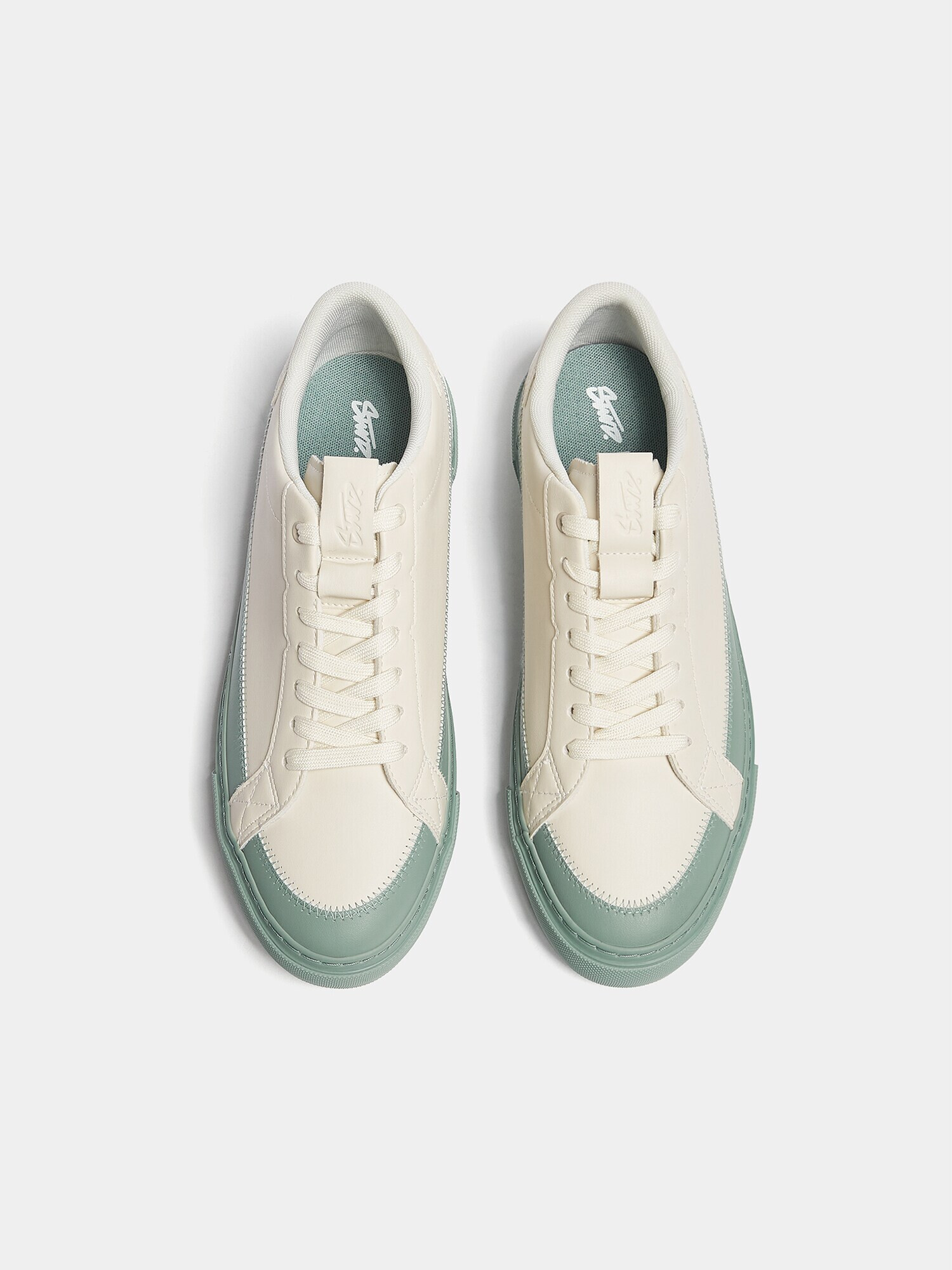 Pull&Bear Sneaker low crem / albastru pastel - Pled.ro