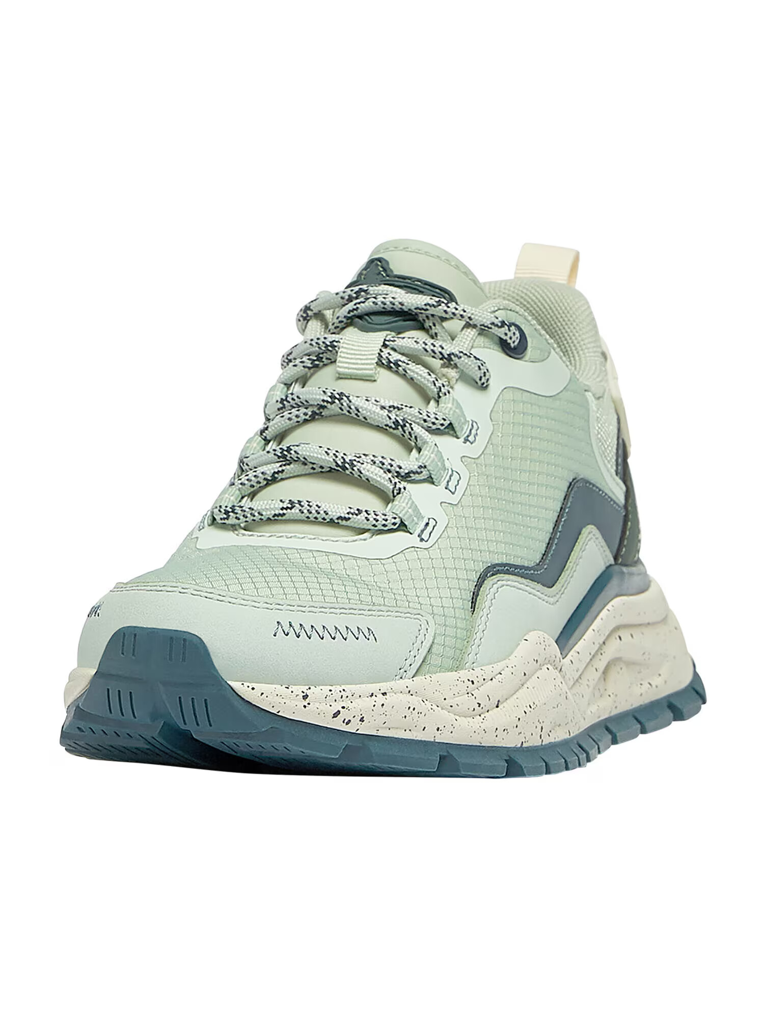 Pull&Bear Sneaker low crem / albastru pastel / verde mentă - Pled.ro