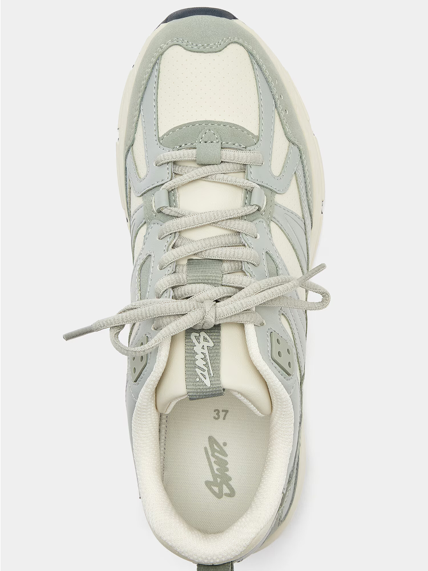 Pull&Bear Sneaker low ecru / gri / gri fumuriu - Pled.ro