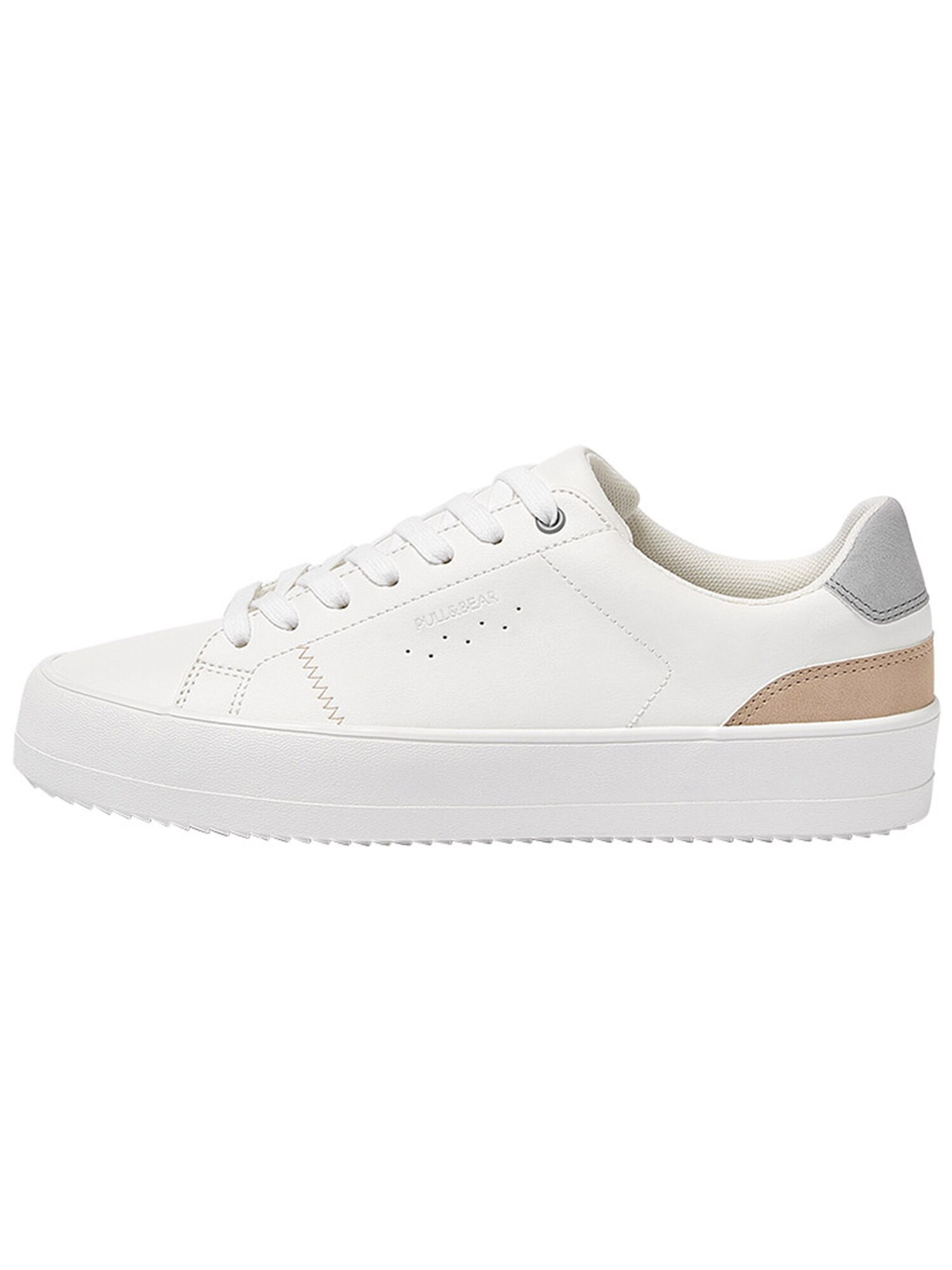 Pull&Bear Sneaker low maro deschis / gri / alb - Pled.ro