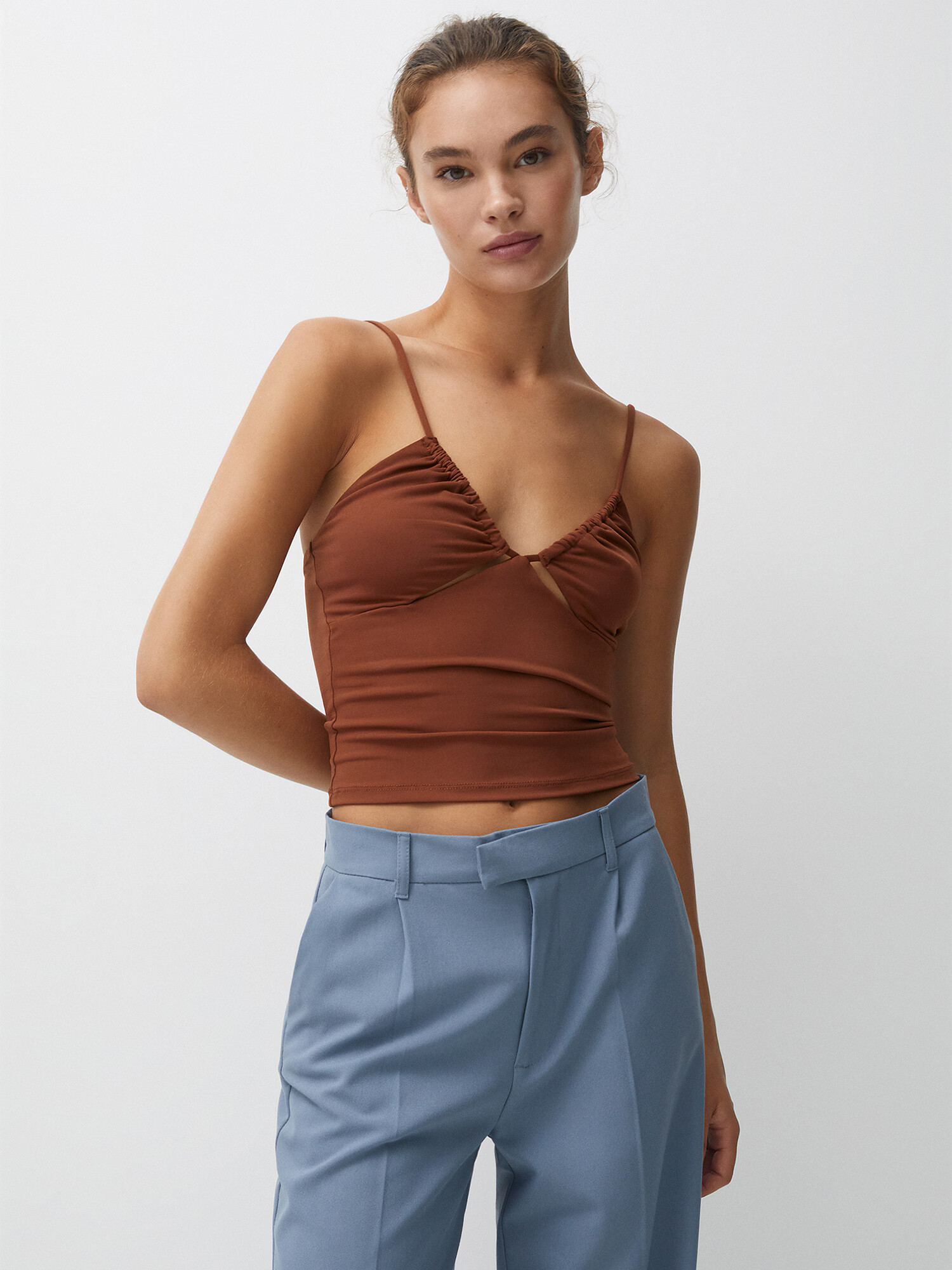 Pull&Bear Top maro - Pled.ro