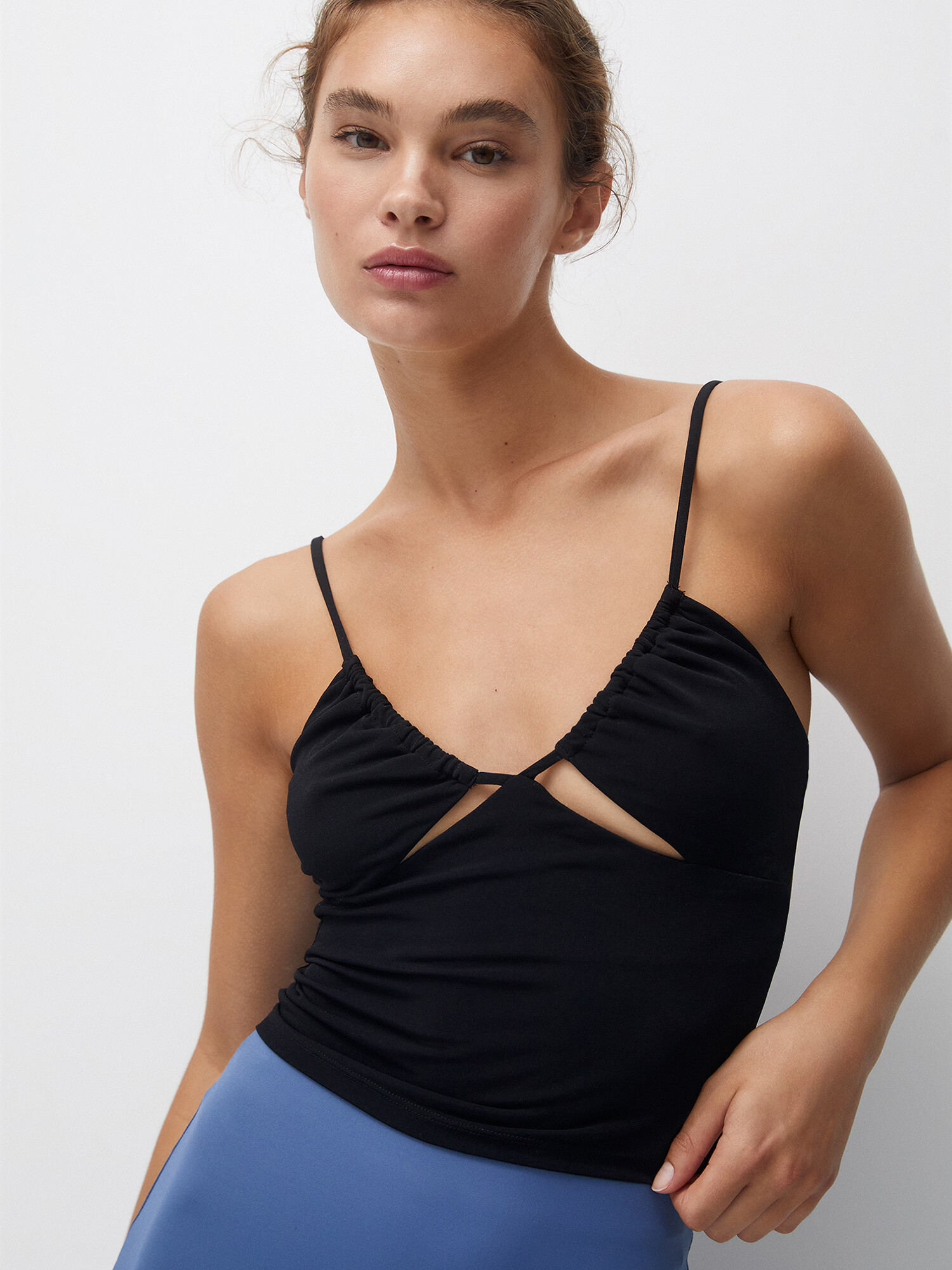 Pull&Bear Top negru - Pled.ro