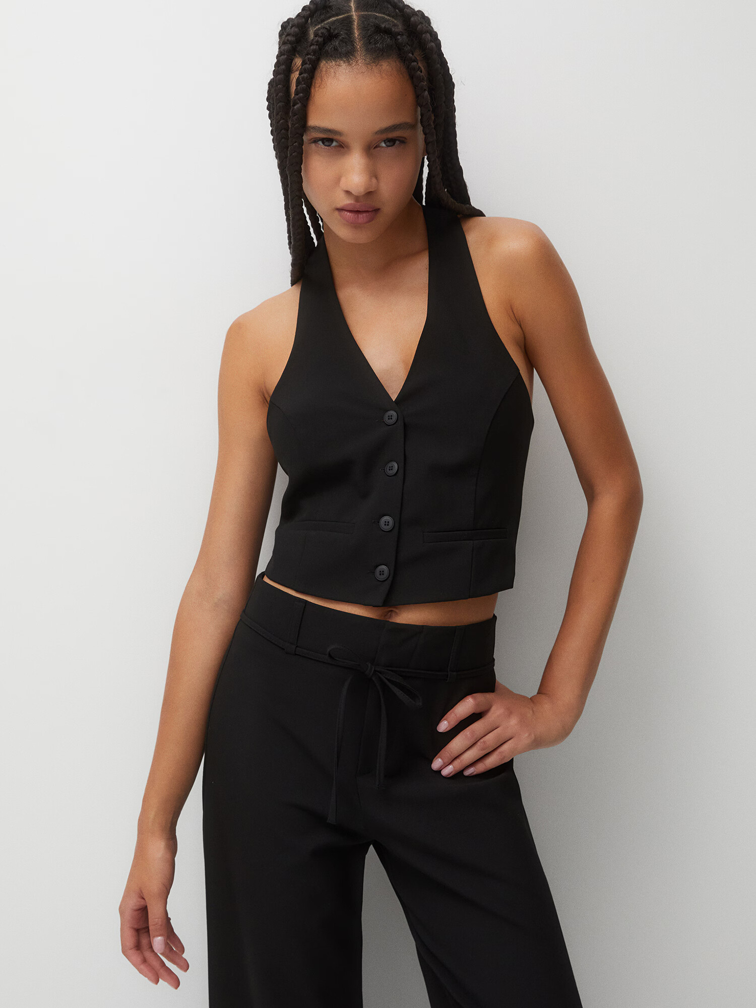 Pull&Bear Top negru - Pled.ro