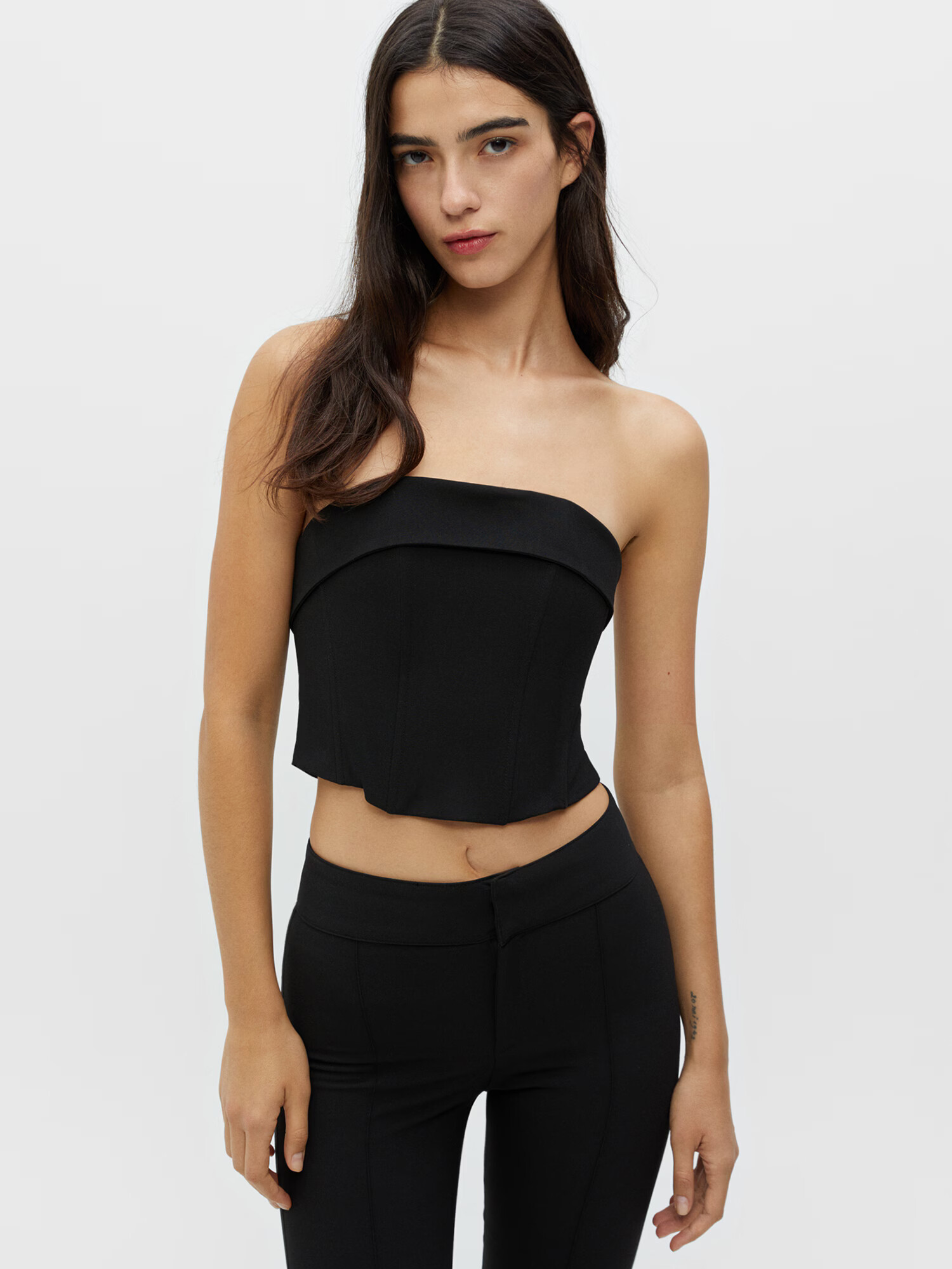 Pull&Bear Top negru - Pled.ro