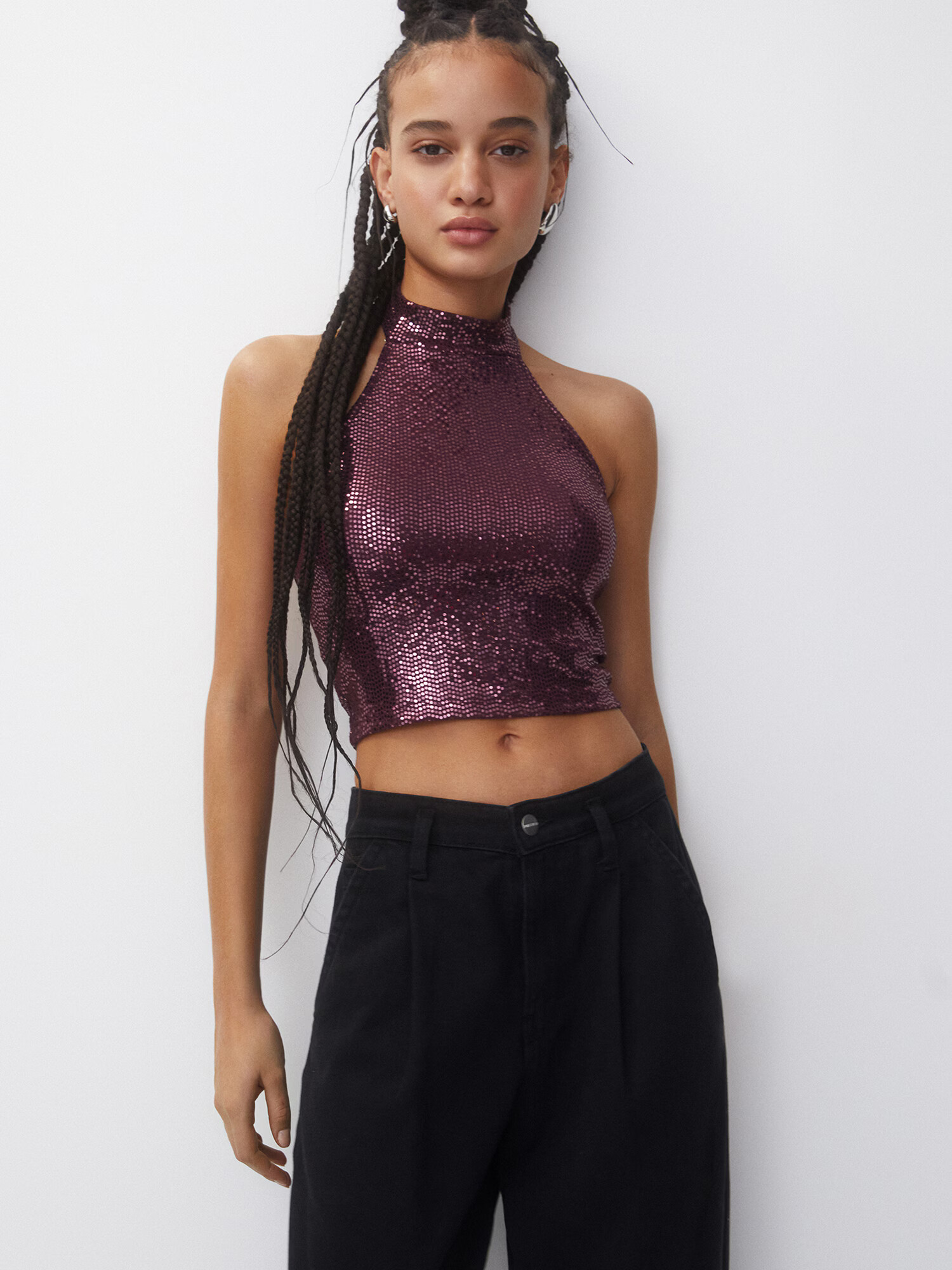 Pull&Bear Top ciclam - Pled.ro